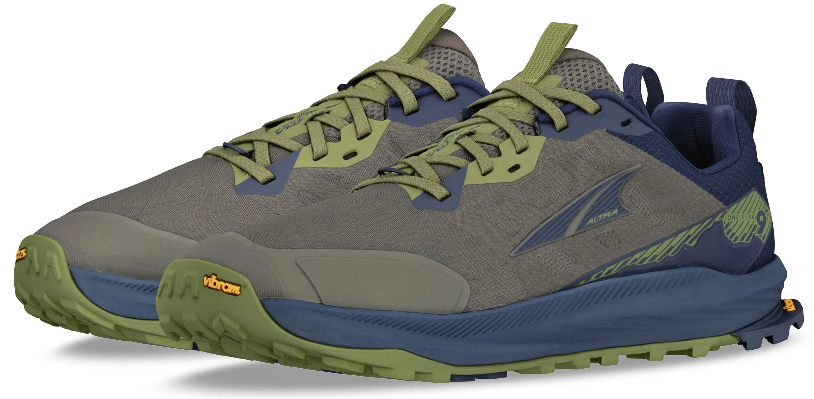 Altra Lone Peak 9+ Mens Trail Running Shoes - Green - Image 5