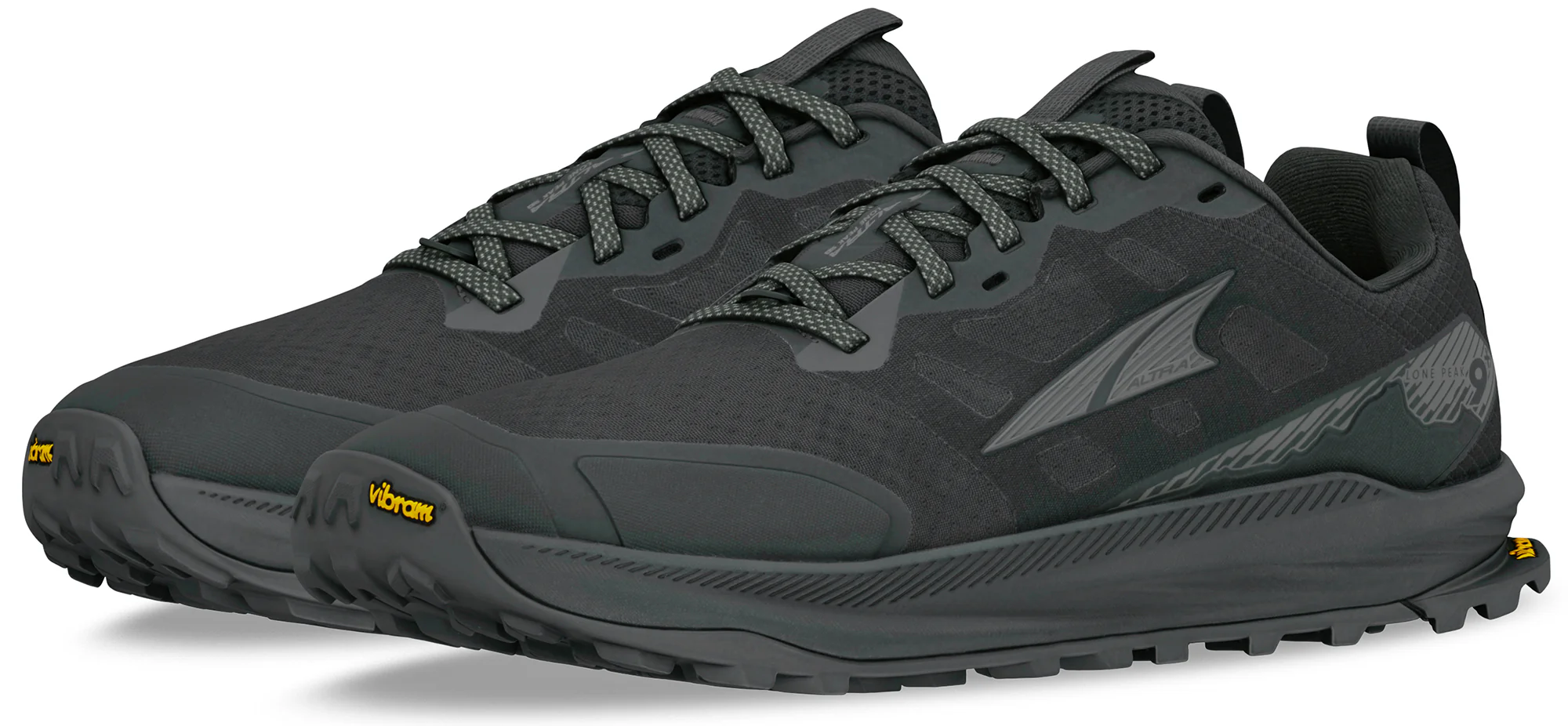 Altra Lone Peak 9+ WIDE FIT Mens Trail Running Shoes - Black - Image 5