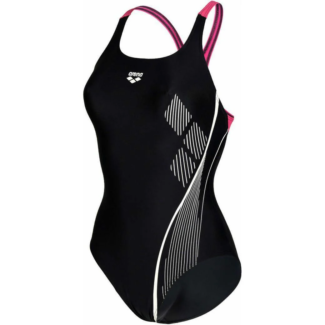 Arena Graphic Pro Back Womens Swimsuit - Black - Image 3