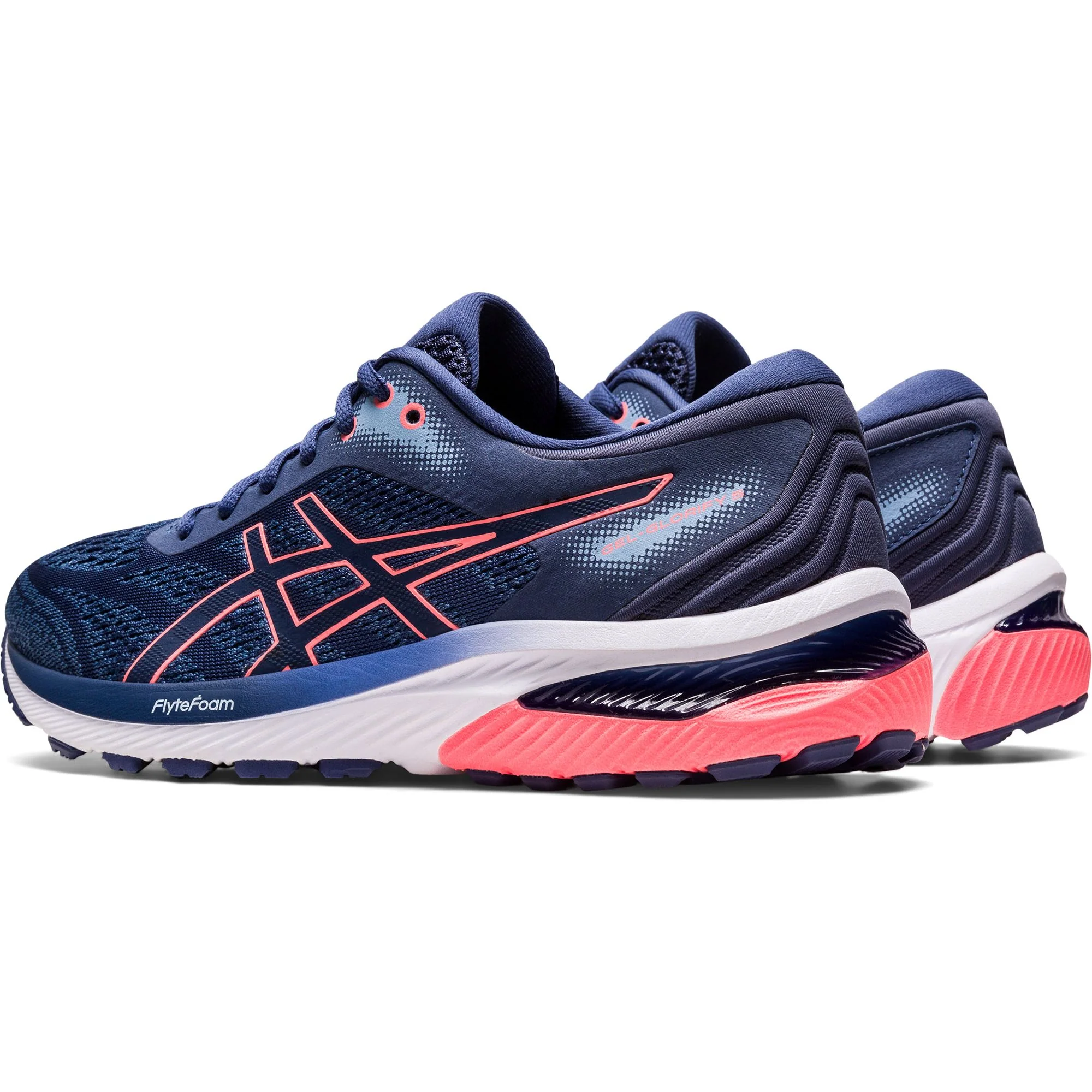 Asics Gel Glorify 5 Womens Running Shoes - Blue - Image 6