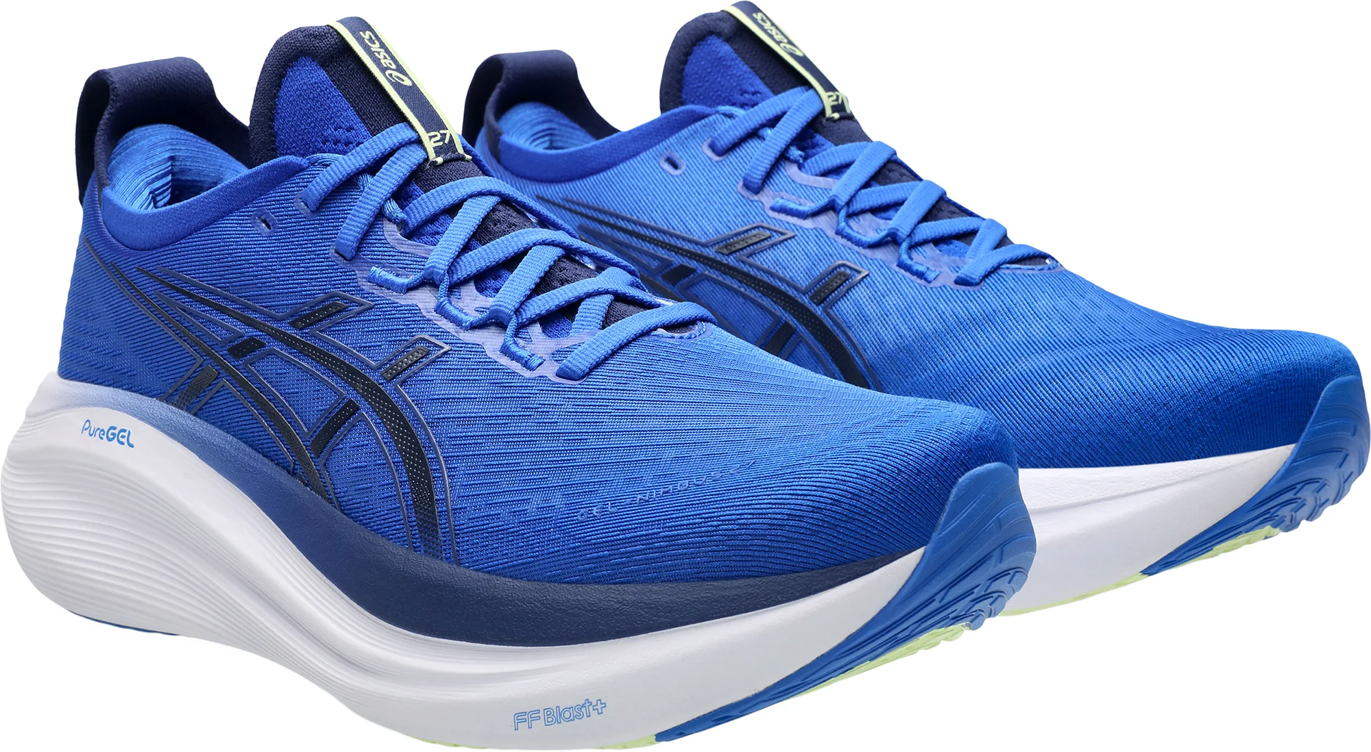 Asics Gel Nimbus 27 Mens Running Shoes - Blue - Image 6
