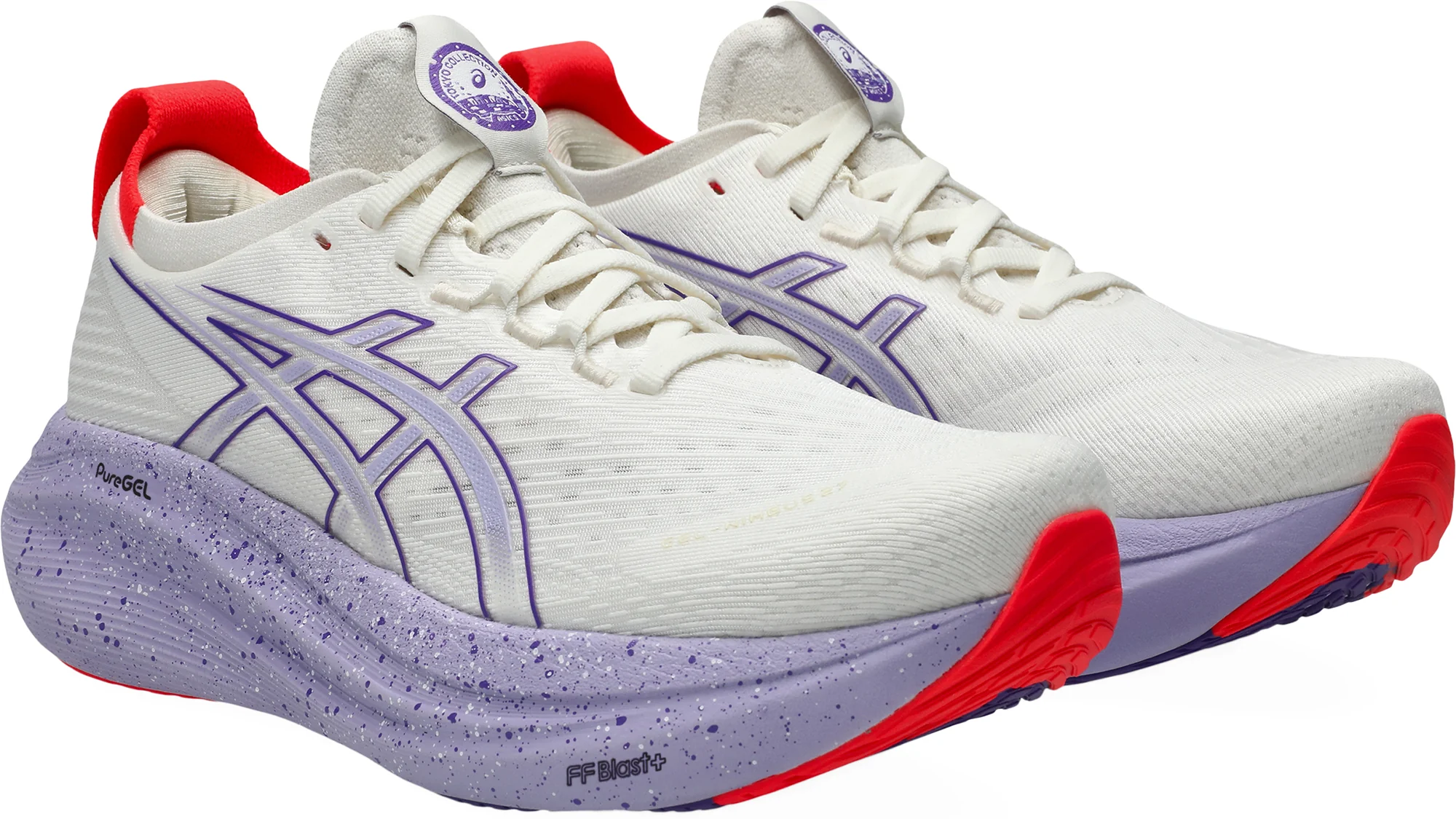 Asics Gel Nimbus 27 Tokyo Womens Running Shoes - Cream - Image 6