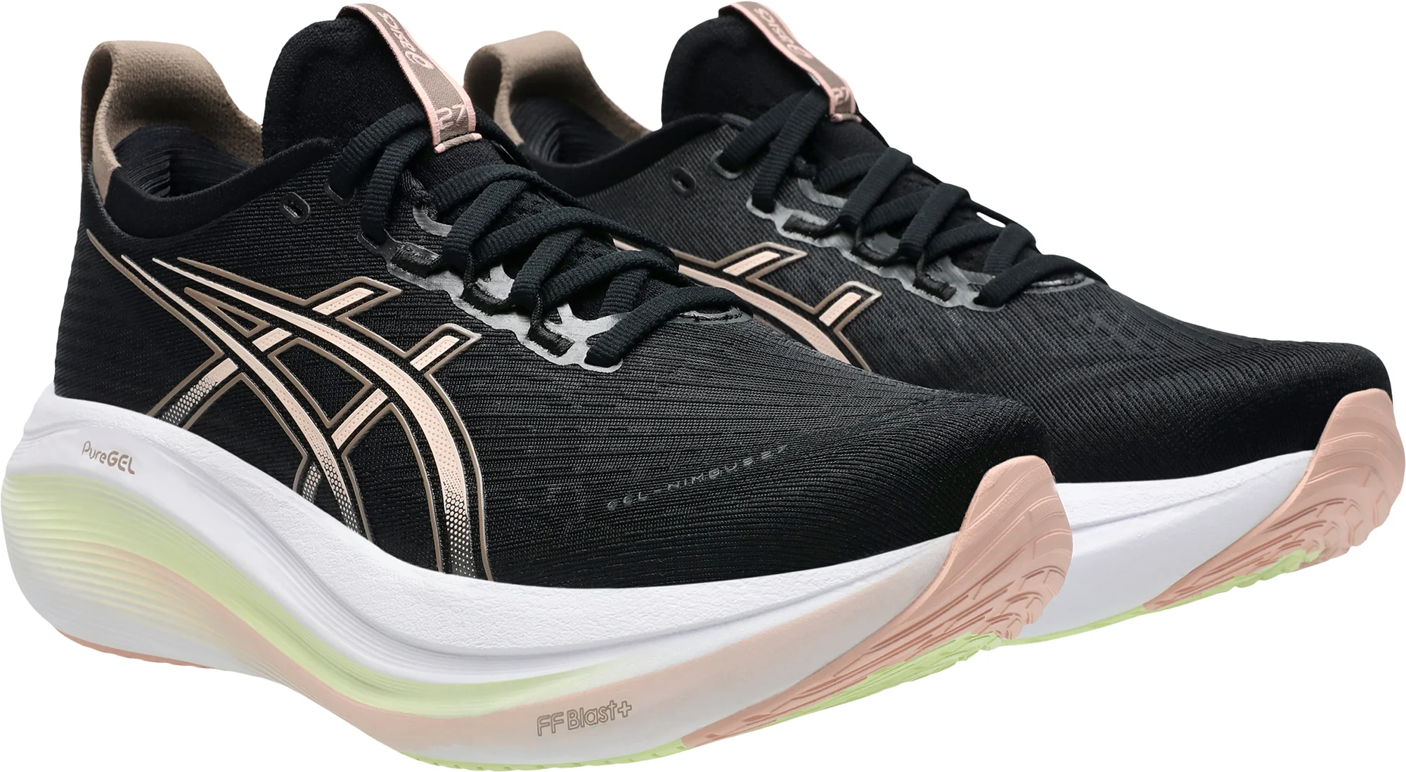Asics Gel Nimbus 27 Womens Running Shoes - Black - Image 6