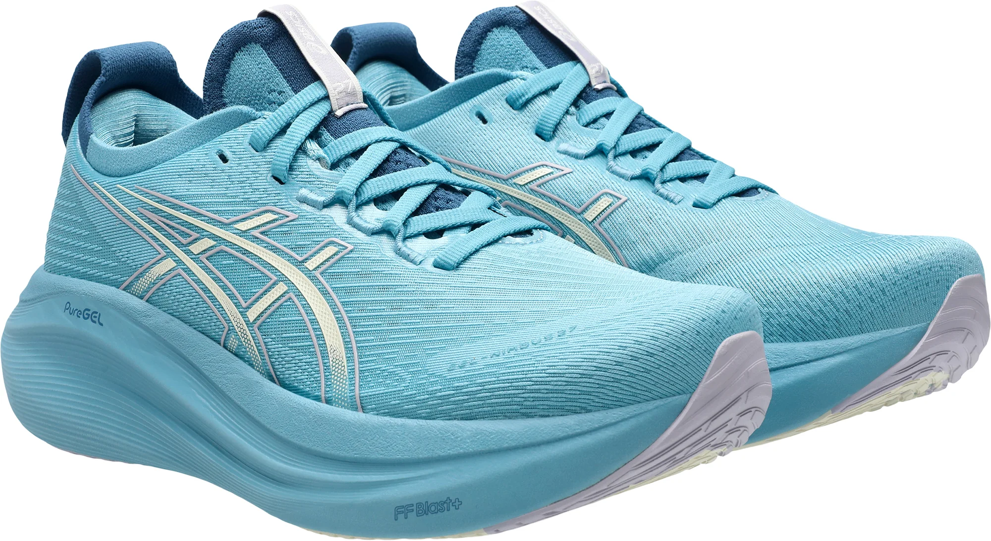 Asics Gel Nimbus 27 Womens Running Shoes - Blue - Image 6