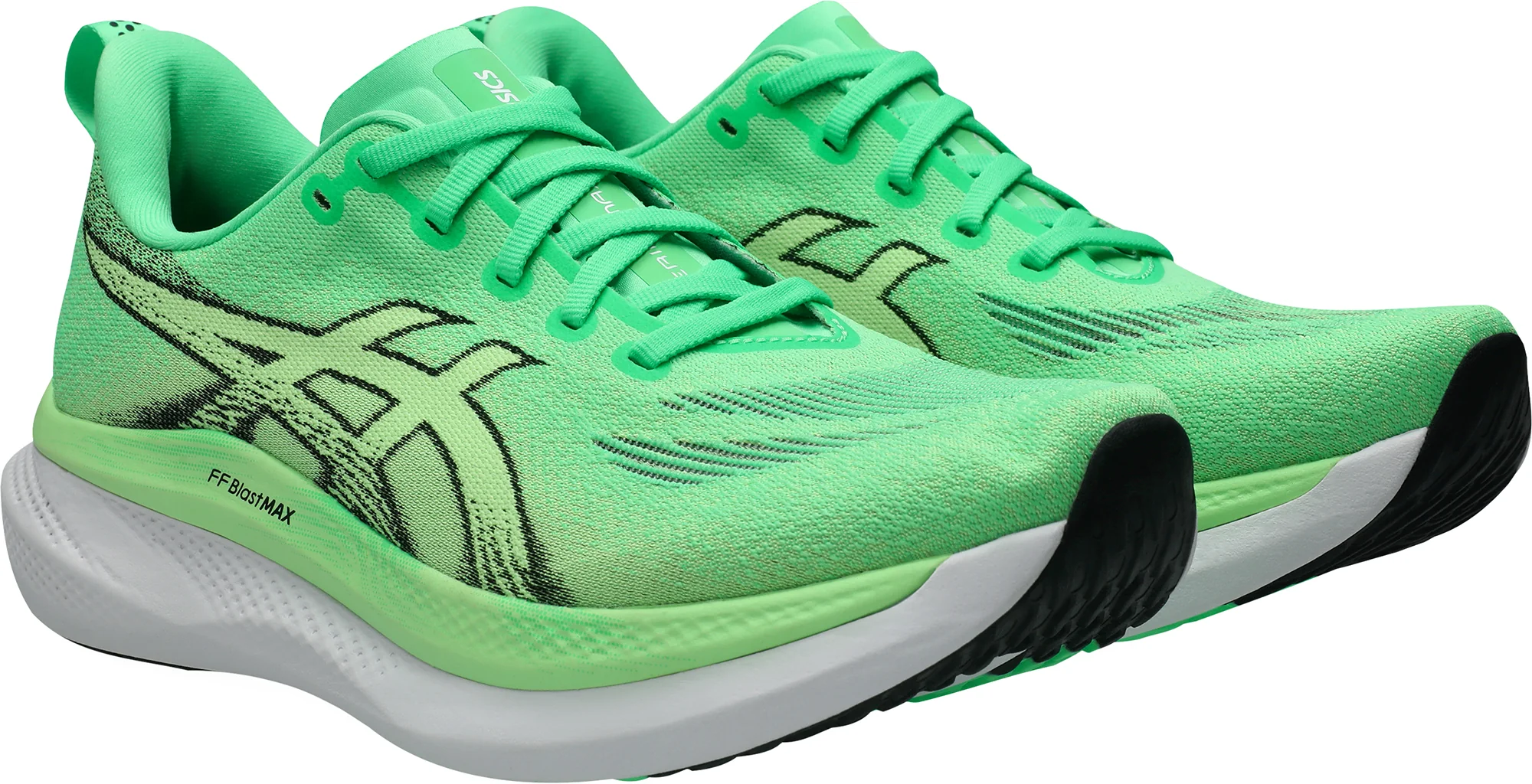 Asics Glideride Max 2 Mens Running Shoes - Green - Image 6