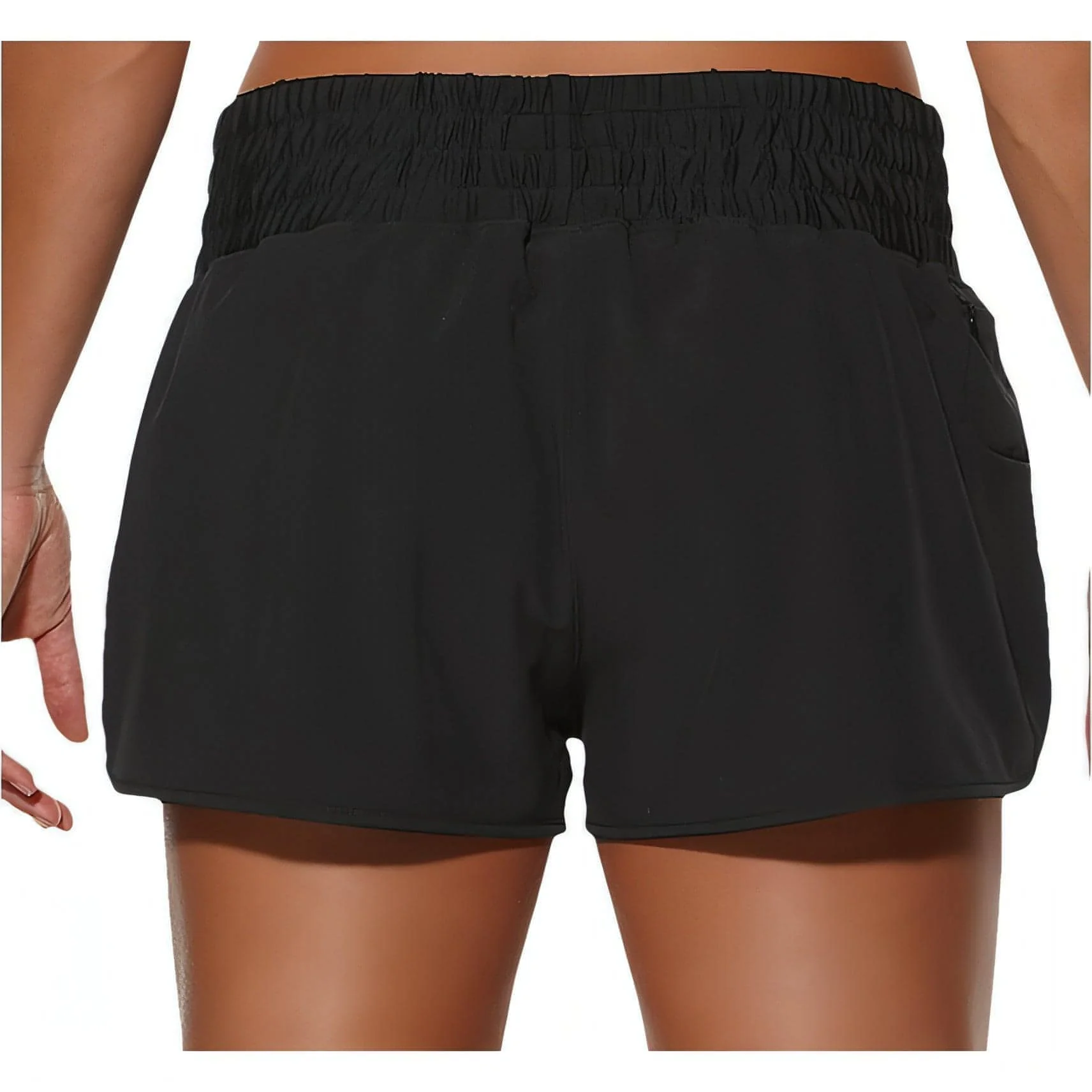 Asics Woven Womens Running Shorts - Black - Image 2