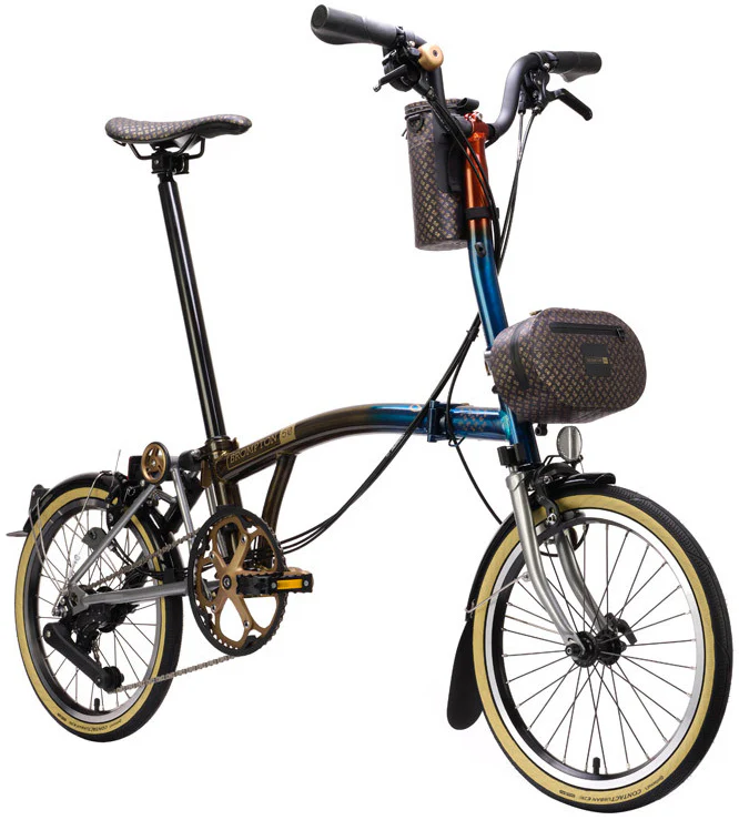 Brompton C Line 12-Speed 1975 Edition Limited Edition Folding Bike - Thermal Fade Lacquer - Image 4