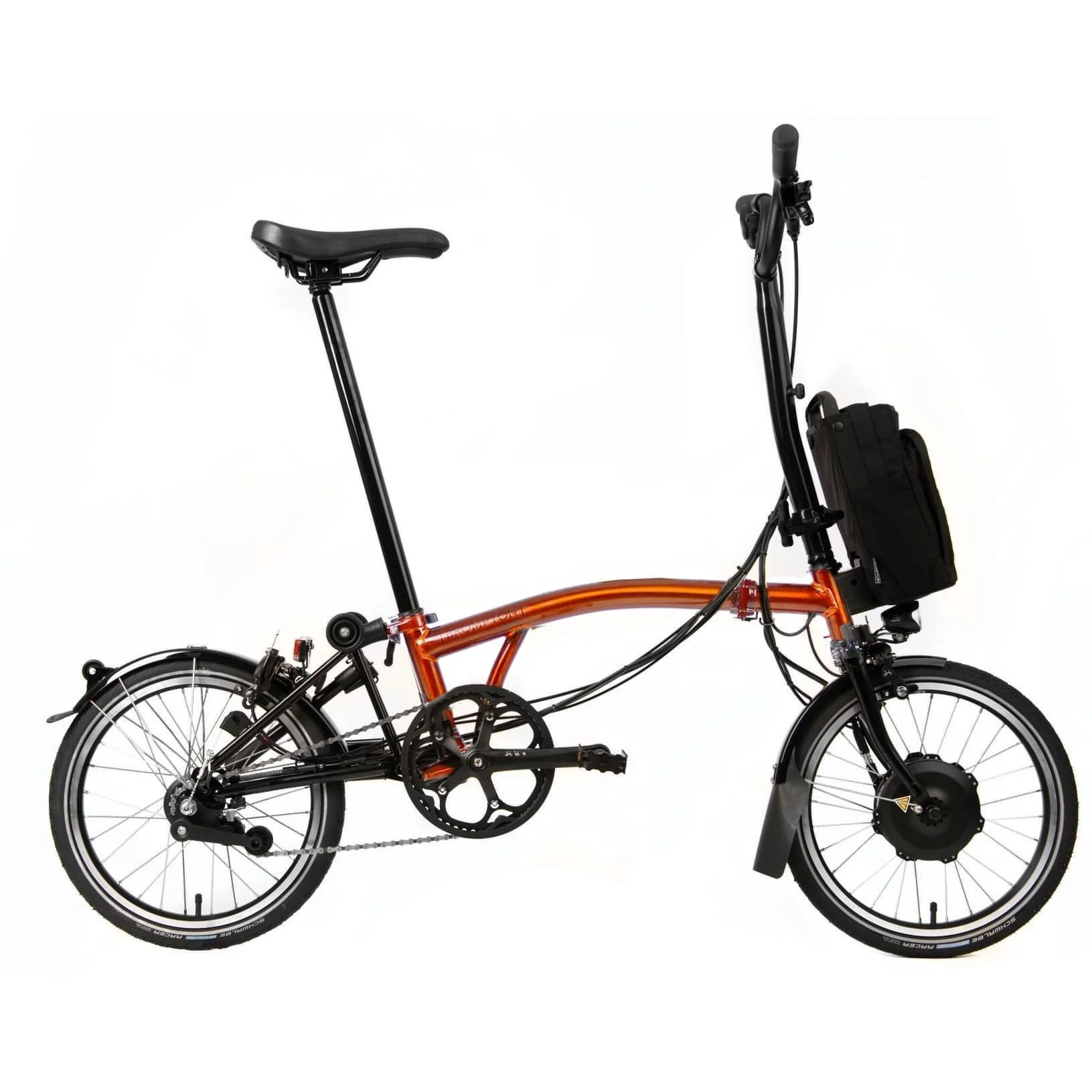 Brompton Electric C Line 6-Speed Folding Bike - Flame Lacquer