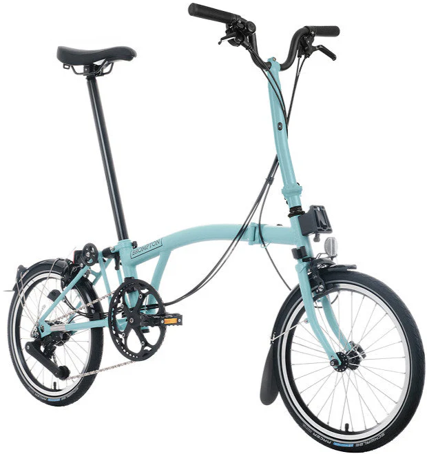 Brompton C Line 12-Speed Folding Bike - Turkish Green - Image 4
