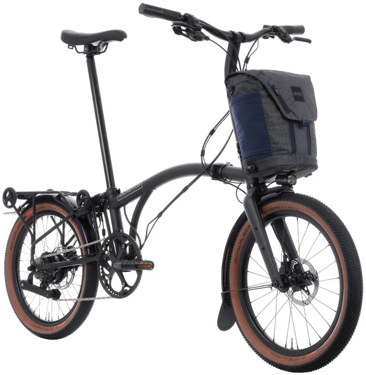 Brompton Electric G Line with Roller Frame 4 Speed Folding Bike - Space Black - Image 2