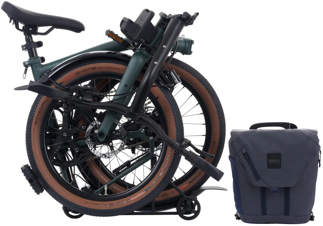 Brompton Electric G Line V2 with Roller Frame 4 Speed Folding Bike - Forest Green - Image 3