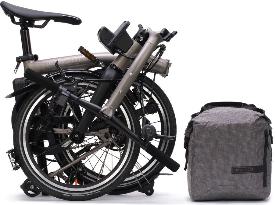 Brompton Electric T Line 4-Speed Titanium Folding Bike - Titanium - Image 3