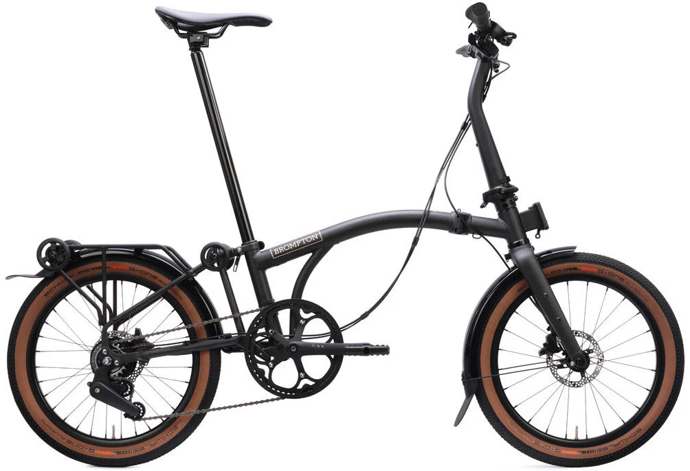 Brompton G Line with Roller Frame 8-Speed Folding Bike - Space Black