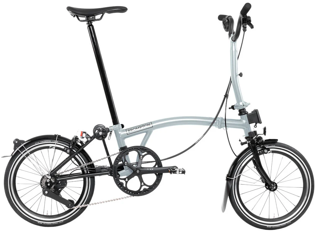 Brompton P Line 12-Speed Folding Bike - Lunar Ice