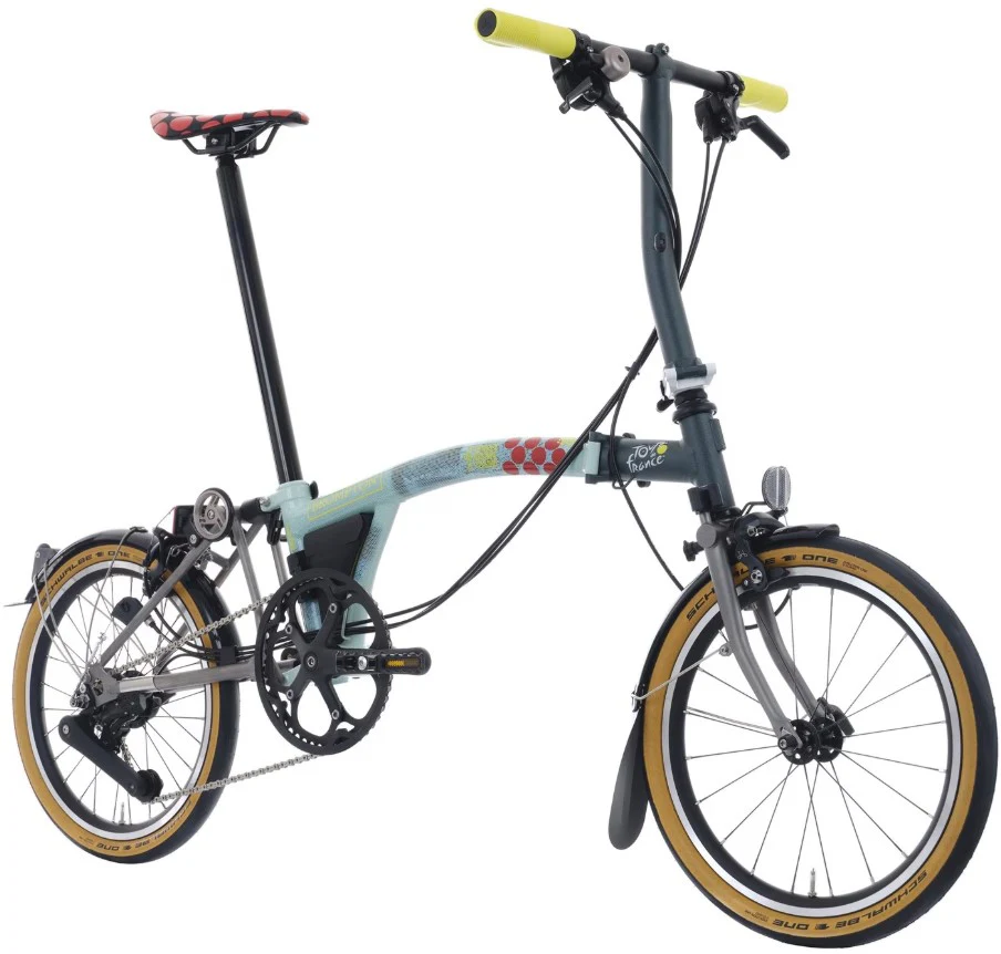 Brompton P Line 12-Speed Tour de France Limited Edition Folding Bike - Sprinter's Light Green - Image 2