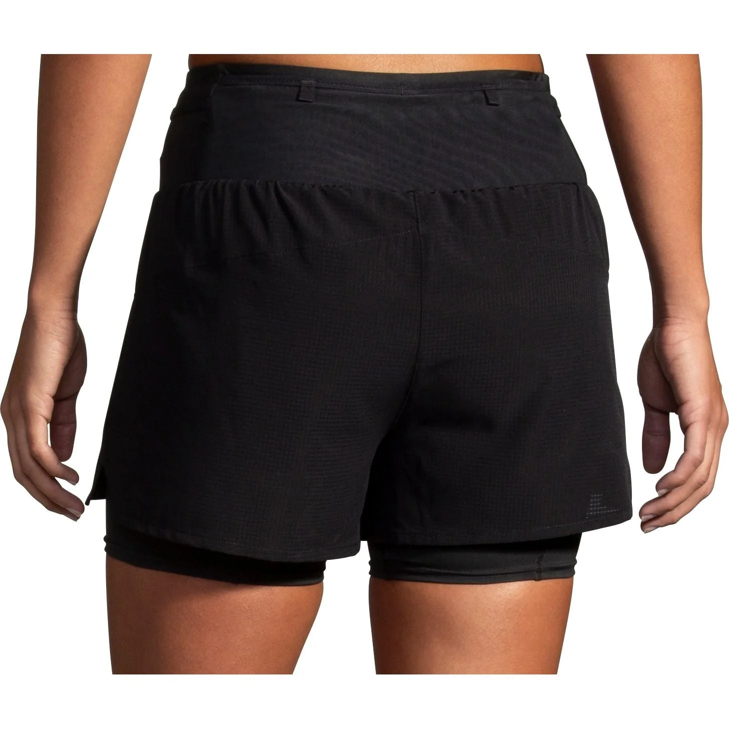 Brooks 3 Inch High Point 2.0 2 In 1 Womens Running Shorts - Black - Image 2