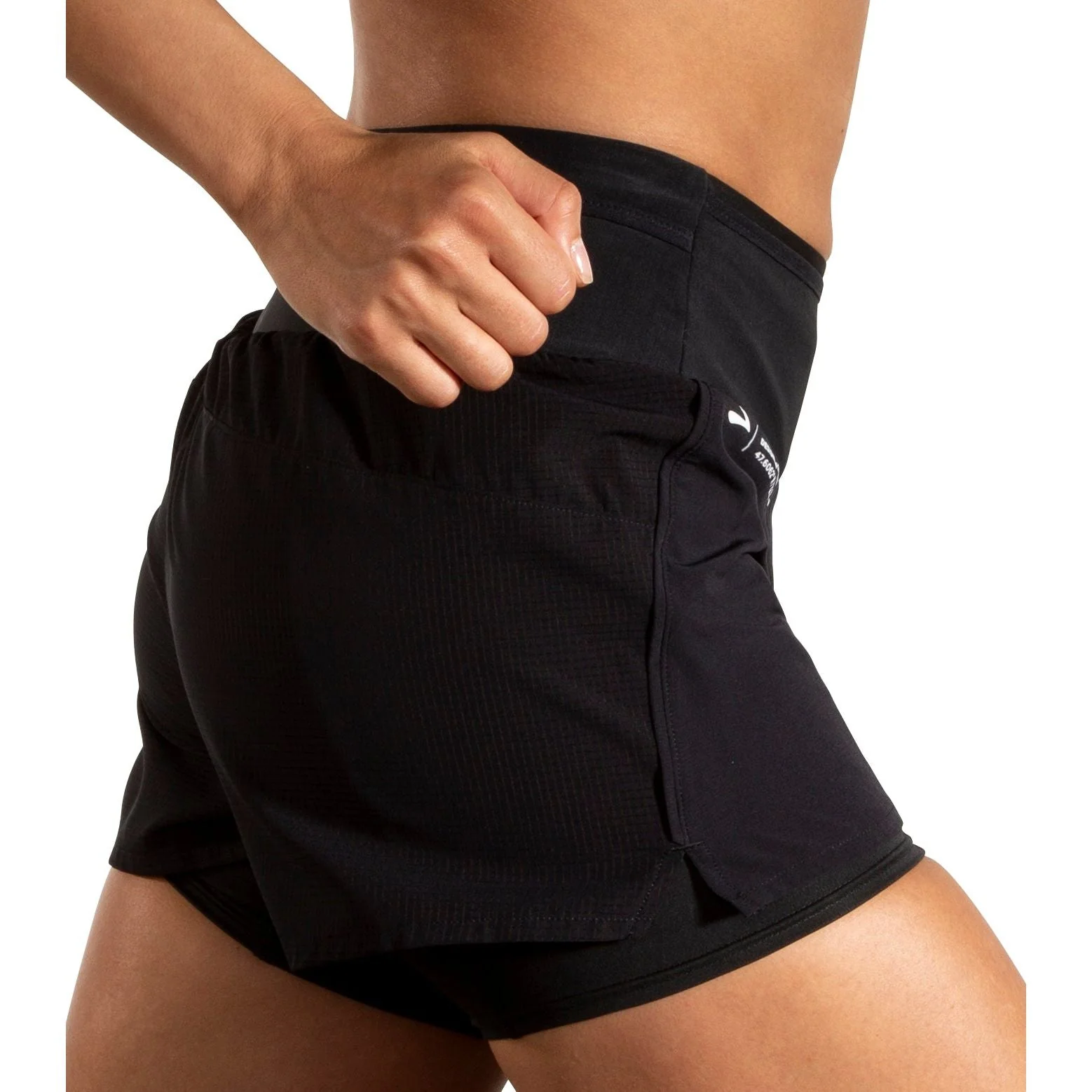 Brooks 3 Inch High Point 2.0 2 In 1 Womens Running Shorts - Black - Image 3