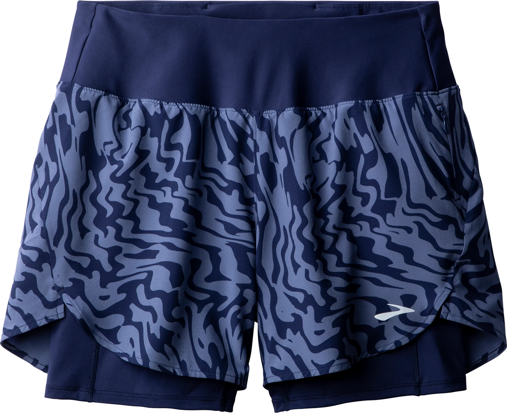 Brooks 5 Inch Chaser 2 In 1 Womens Running Shorts - Blue - Image 4