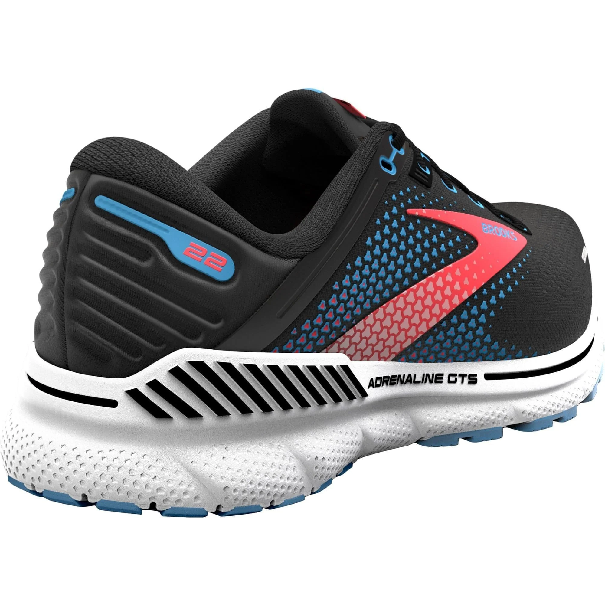 Brooks Adrenaline GTS 22 Womens Running Shoes - Black - Image 5