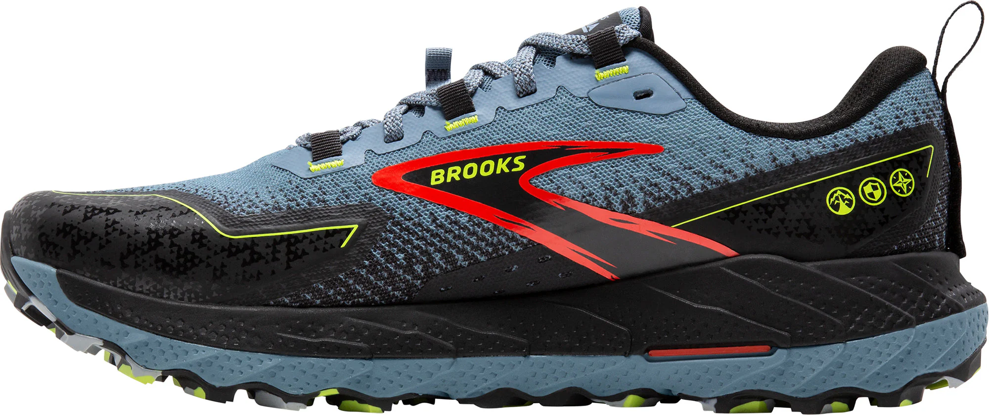 Brooks Cascadia 18 WIDE FIT Mens Trail Running Shoes - Blue - Image 3