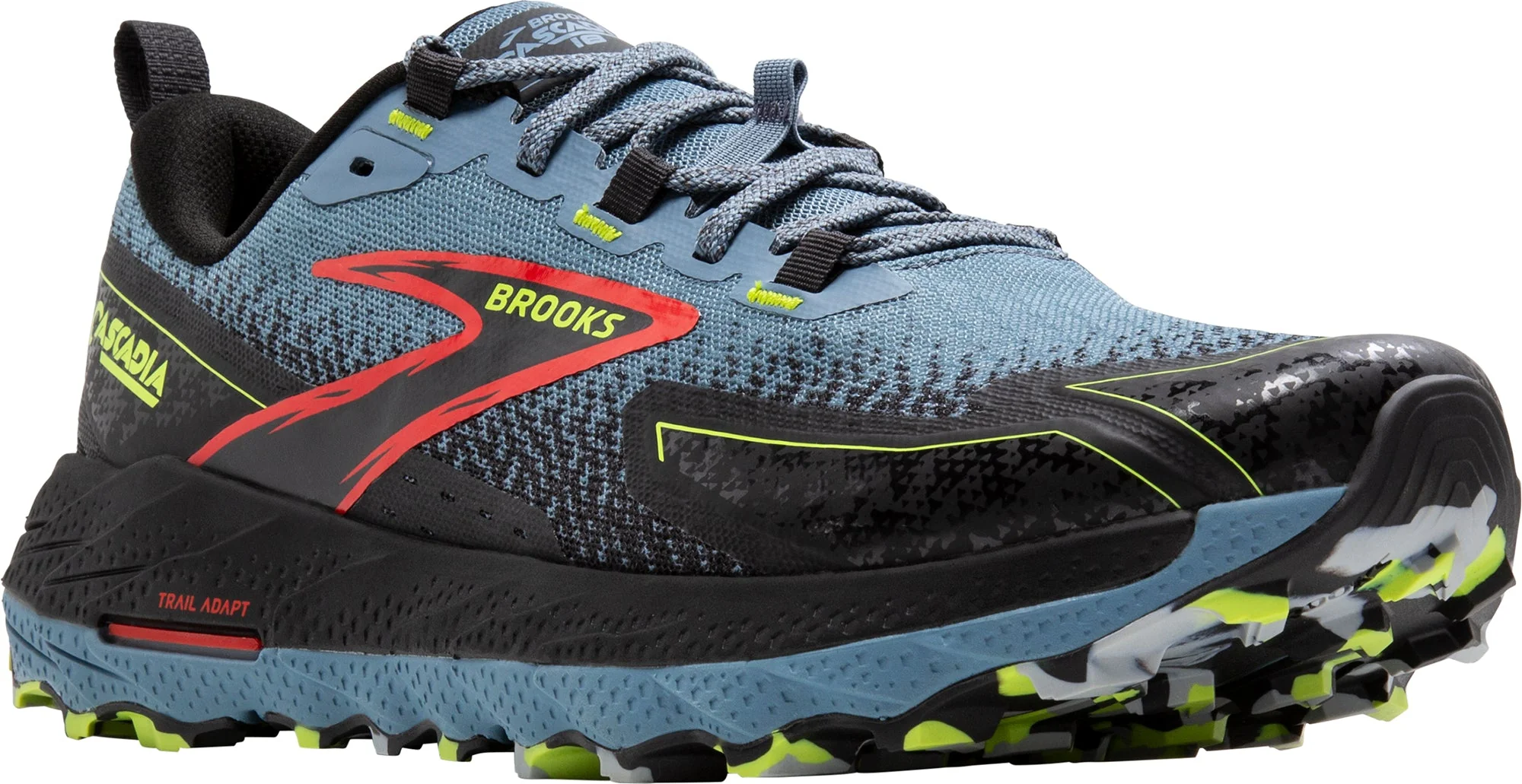 Brooks Cascadia 18 WIDE FIT Mens Trail Running Shoes - Blue - Image 6