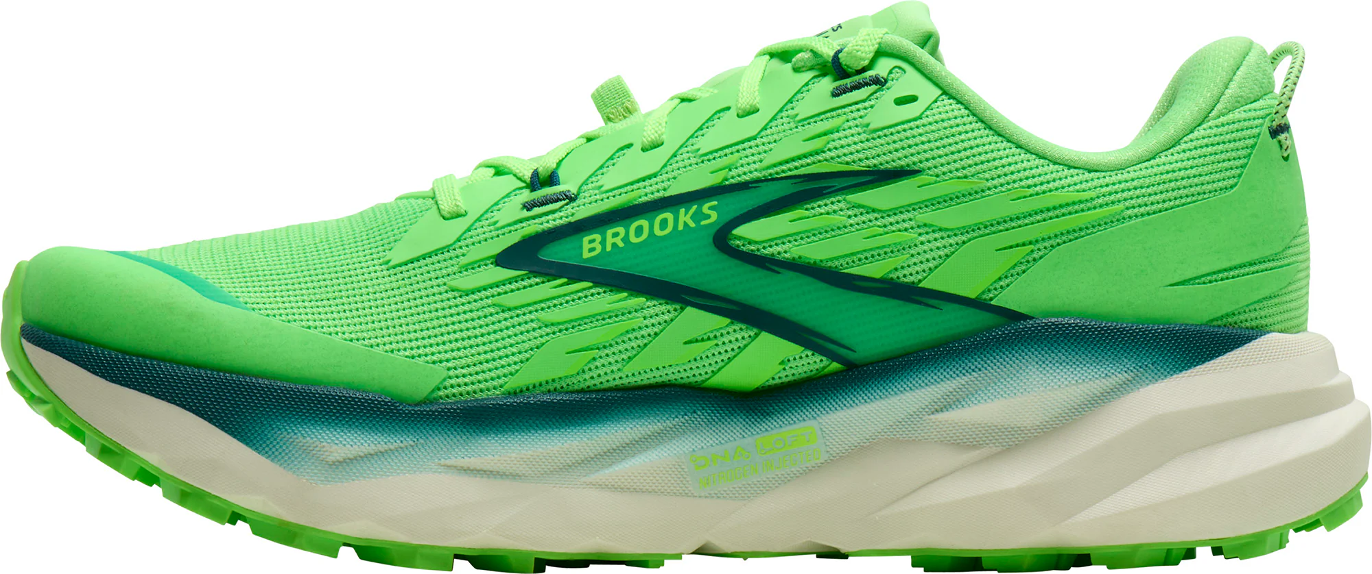 Brooks Cascadia 19 Mens Trail Running Shoes - Green - Image 3
