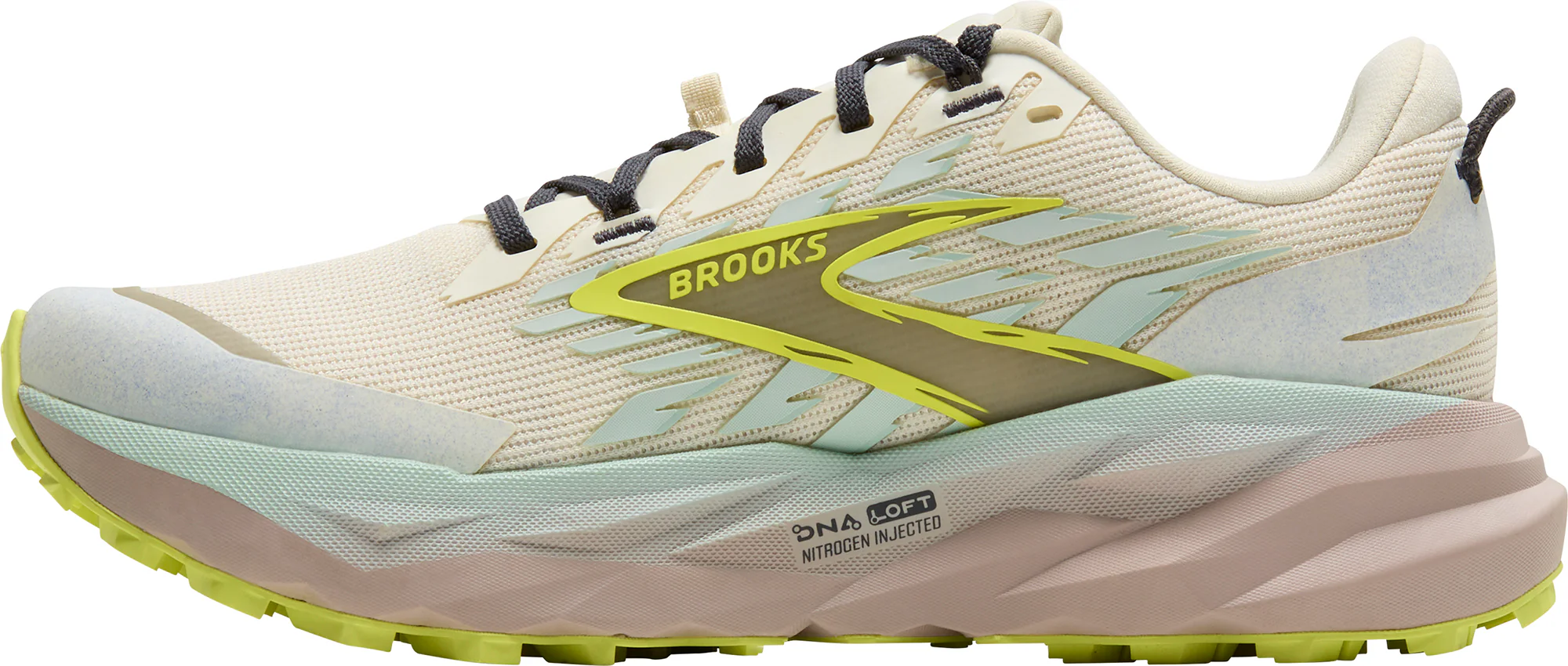 Brooks Cascadia 19 WIDE FIT Womens Trail Running Shoes - Cream - Image 3