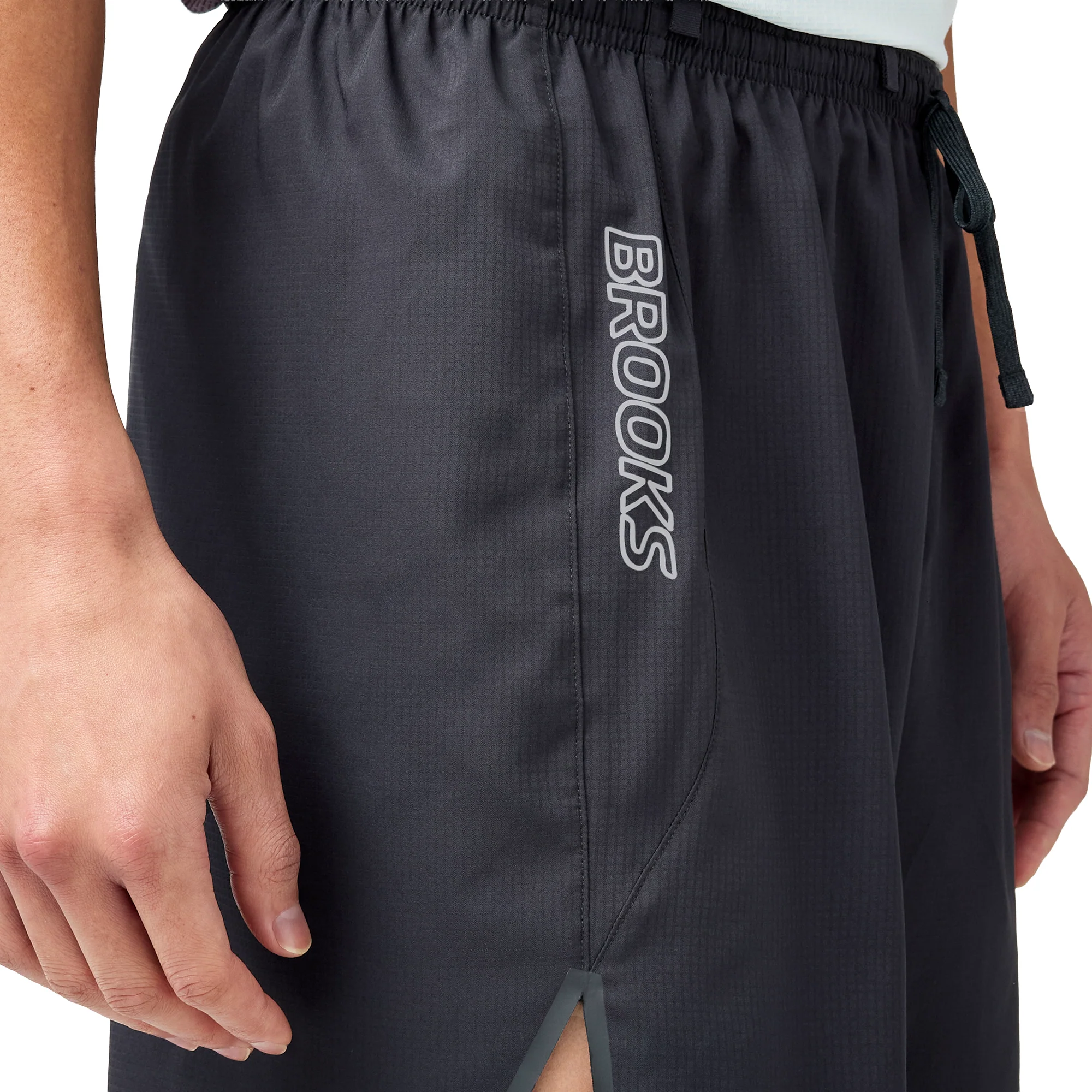 Brooks Cascadia Mens Running Shorts - Black - Image 3