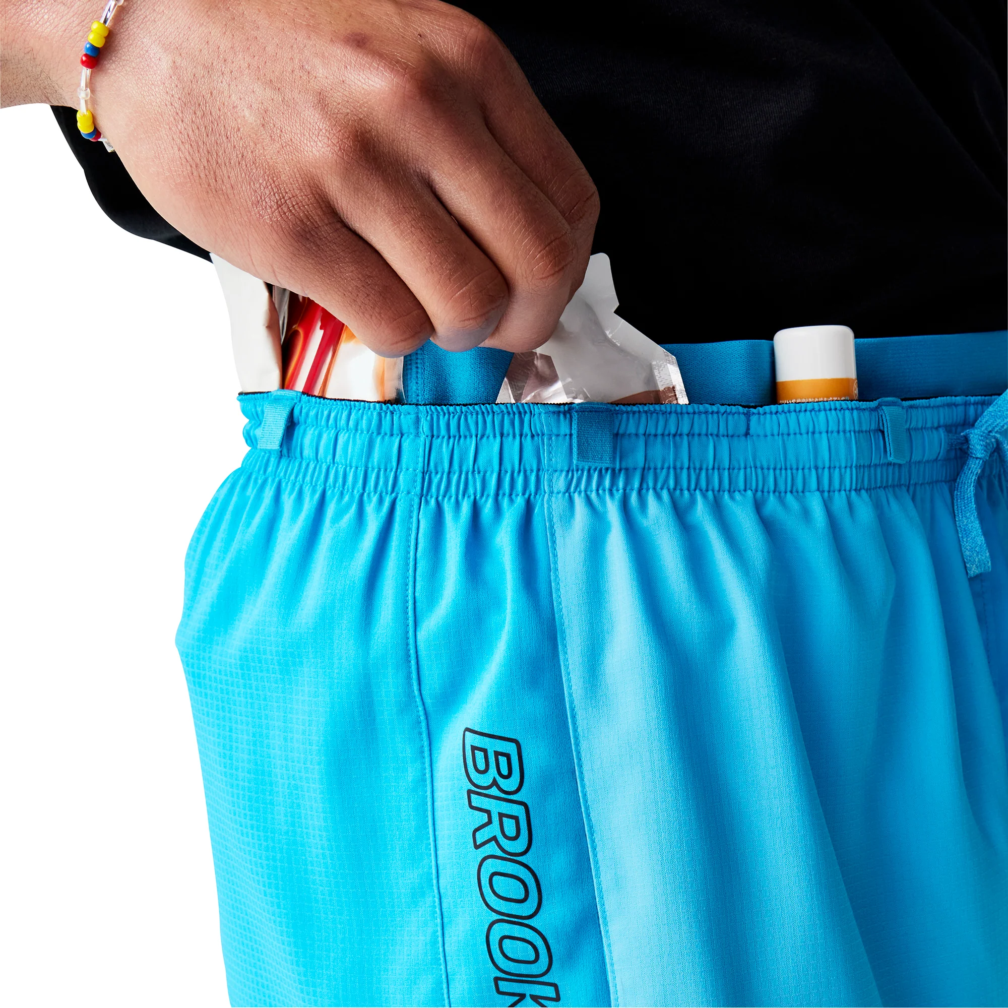 Brooks Cascadia Mens Running Shorts - Blue - Image 5