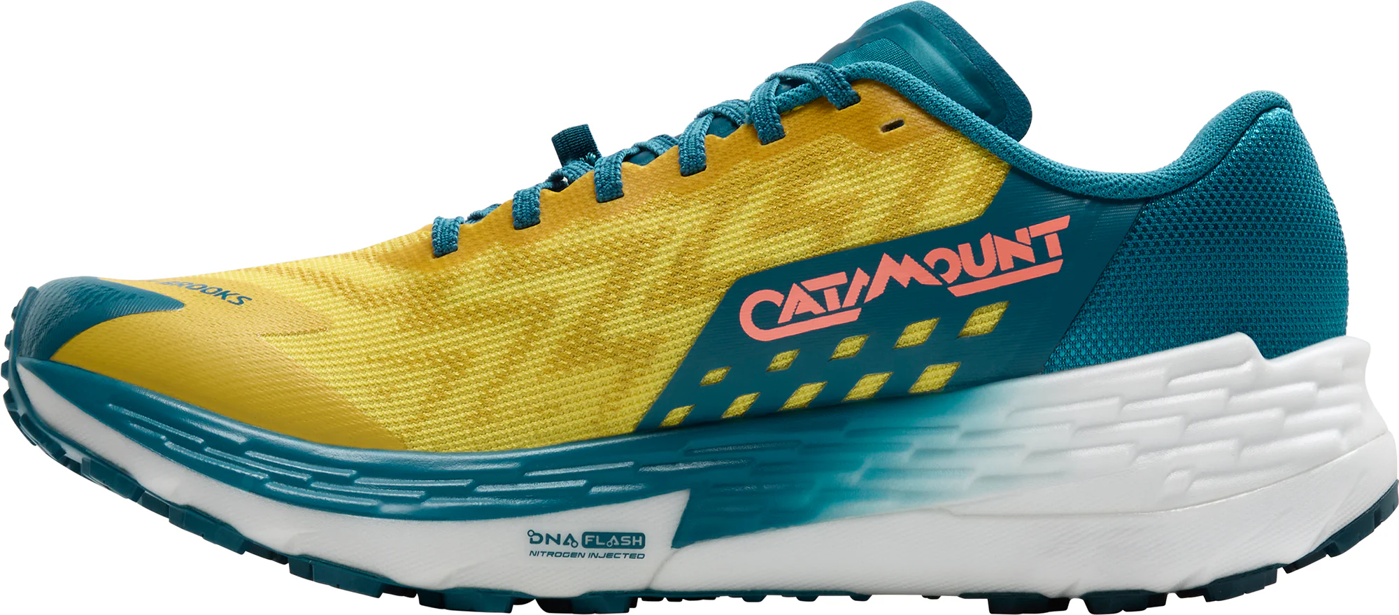 Brooks Catamount 4 Mens Trail Running Shoes - Yellow - Image 3