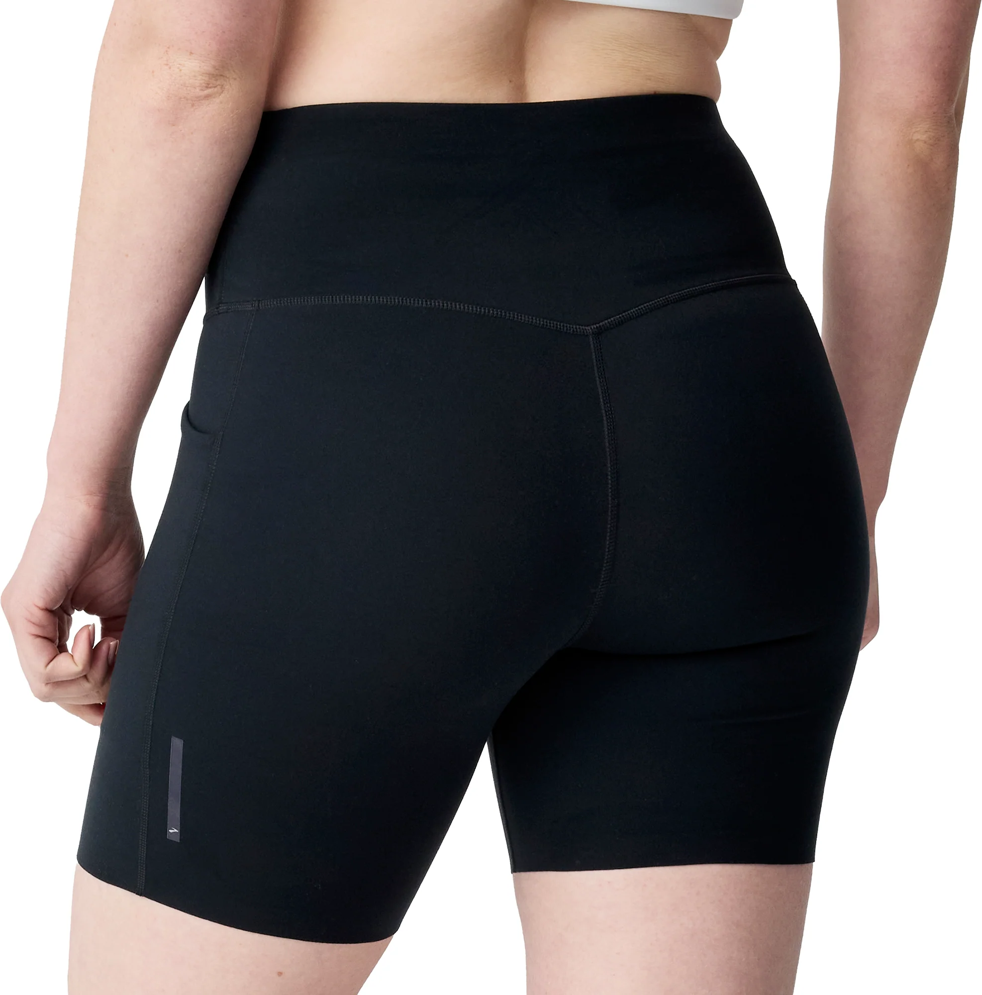 Brooks Chaser 7 Inch Womens Short Running Tights - Black - Image 2