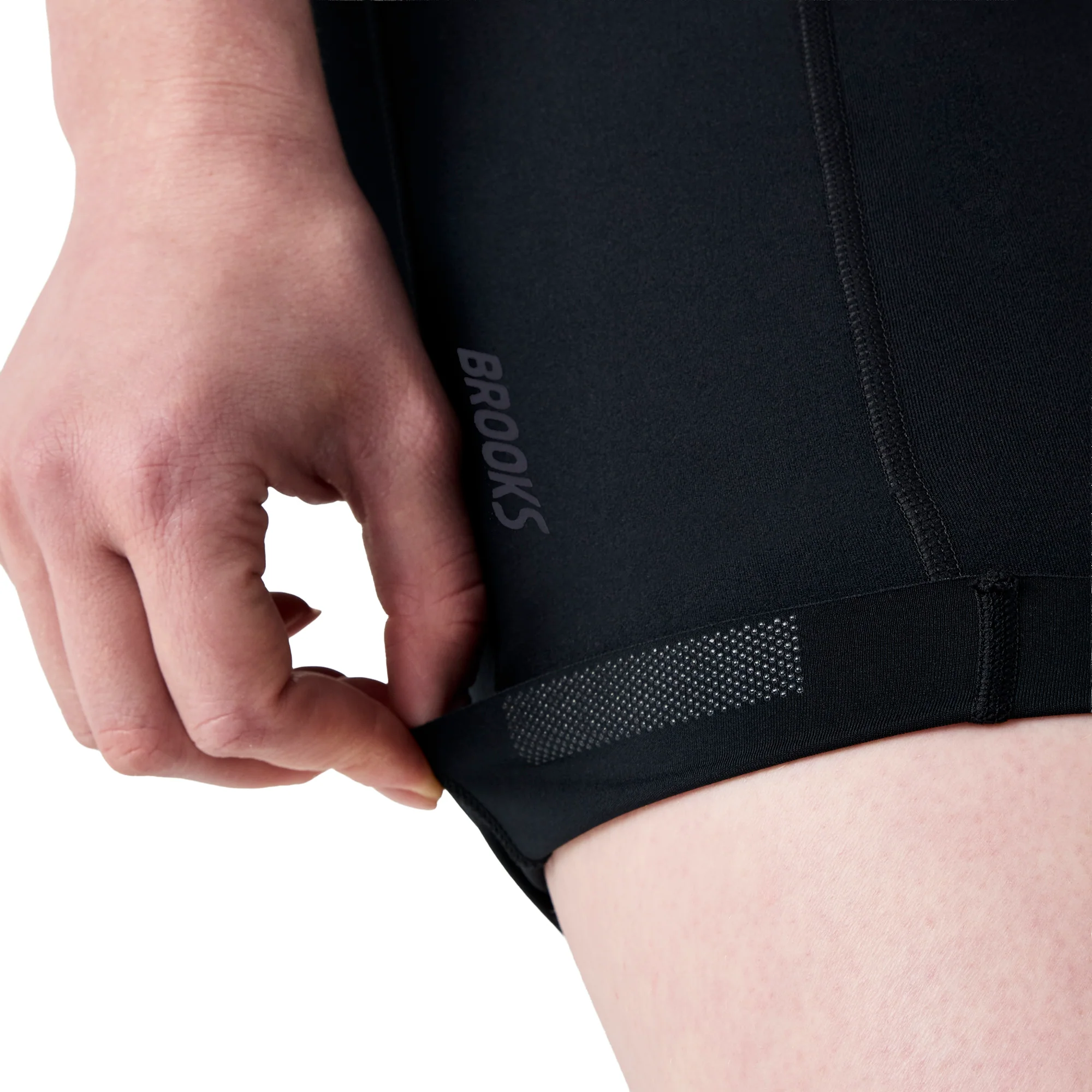 Brooks Chaser 7 Inch Womens Short Running Tights - Black - Image 3