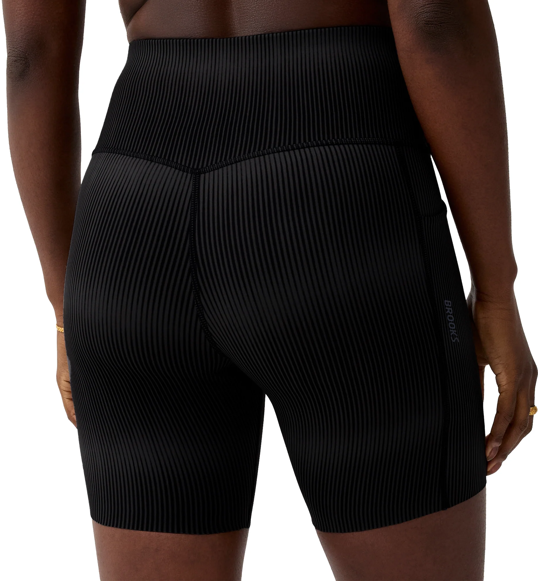 Brooks Chaser 7 Inch Womens Short Running Tights - Black - Image 2