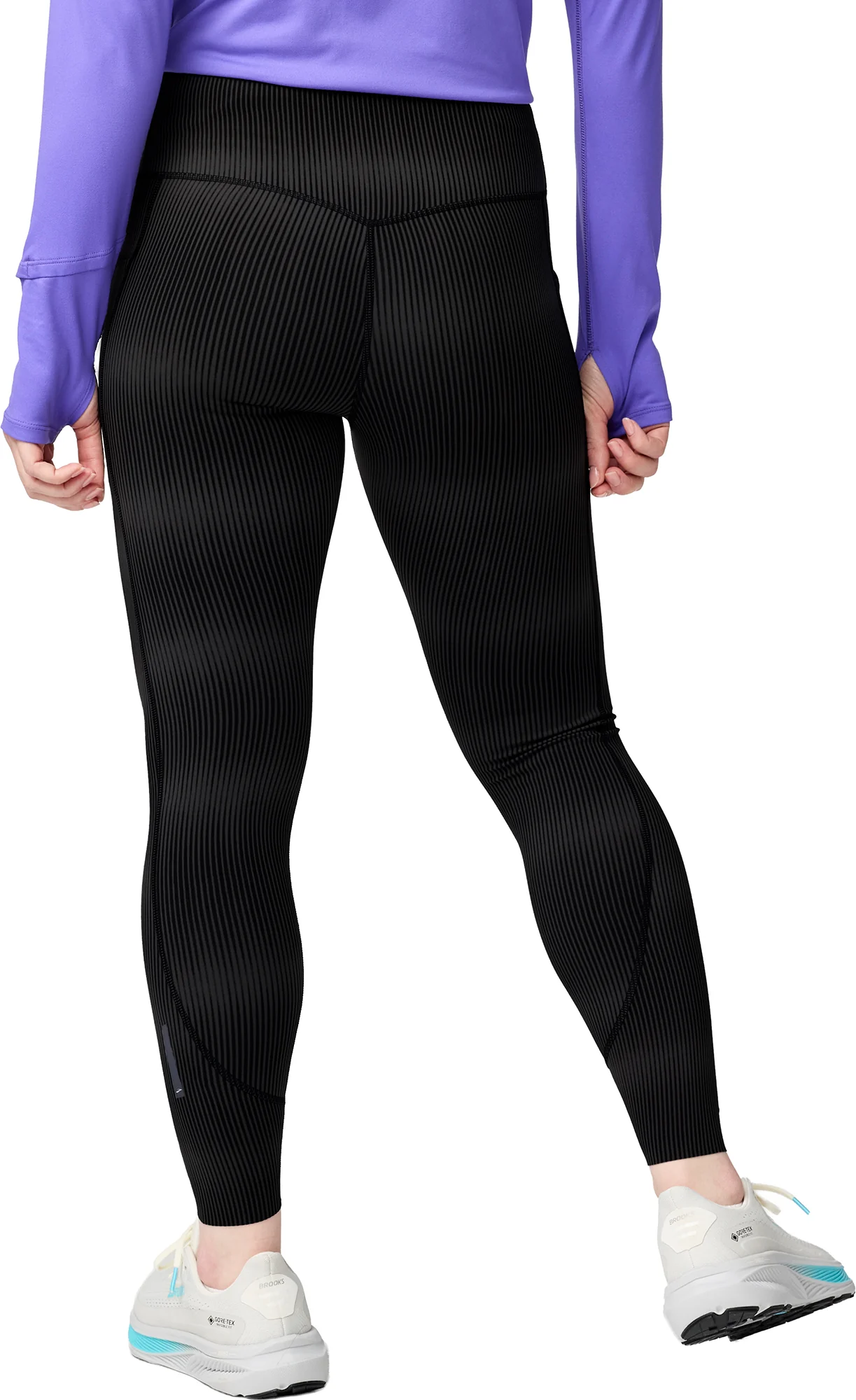 Brooks Chaser Womens 7/8 Running Tights - Black - Image 2