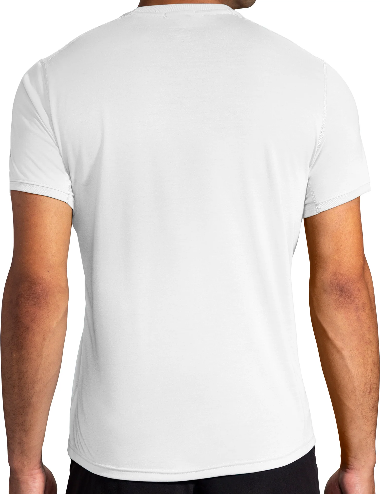 Brooks Distance Graphic Short Sleeve Mens Running Top - White - Image 2