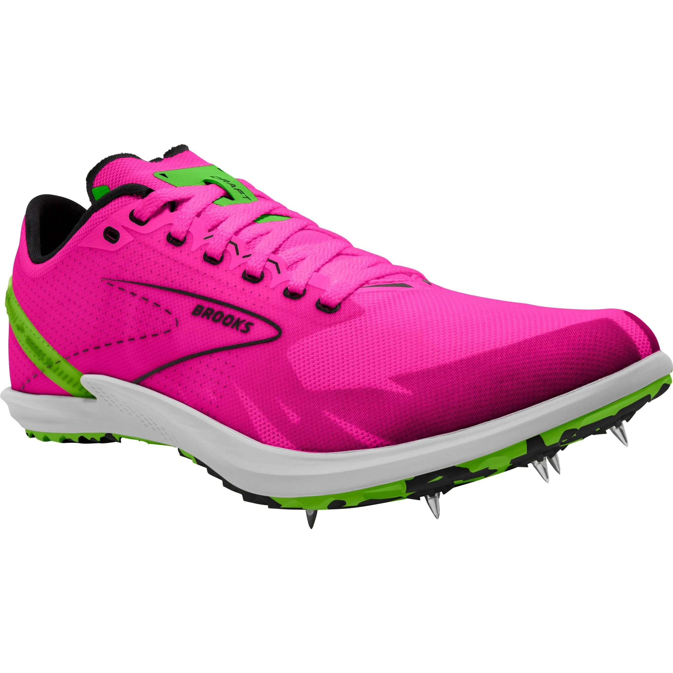 Brooks Draft XC Womens Cross Country Spikes - Pink - Image 6
