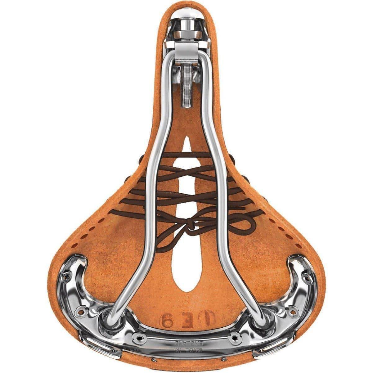 Brooks England B17 Carved Leather Womens Short Saddle - Brown - Image 5