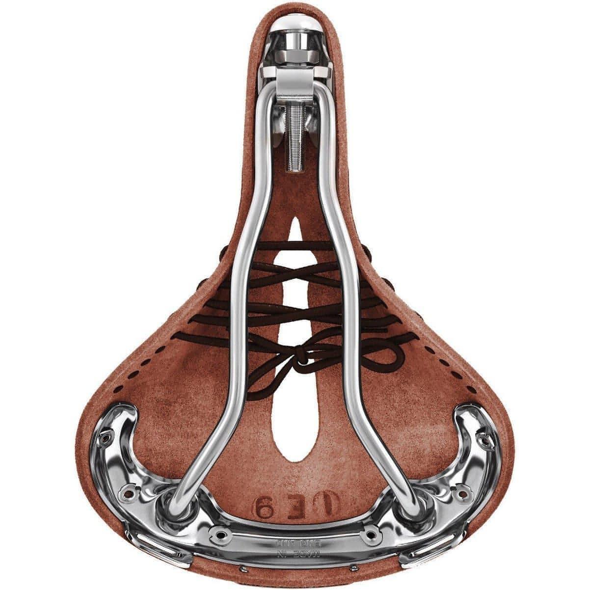 Brooks England B17 Carved Leather Womens Short Saddle - Brown - Image 5