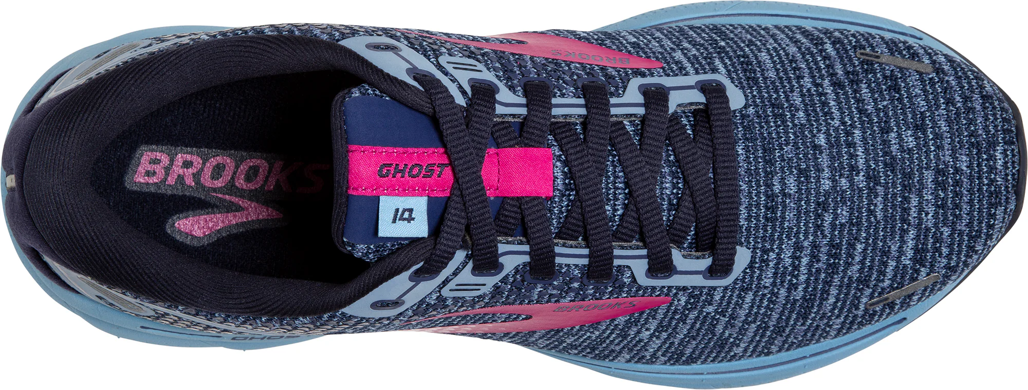 Brooks Ghost 14 Womens Running Shoes - Blue - Image 4