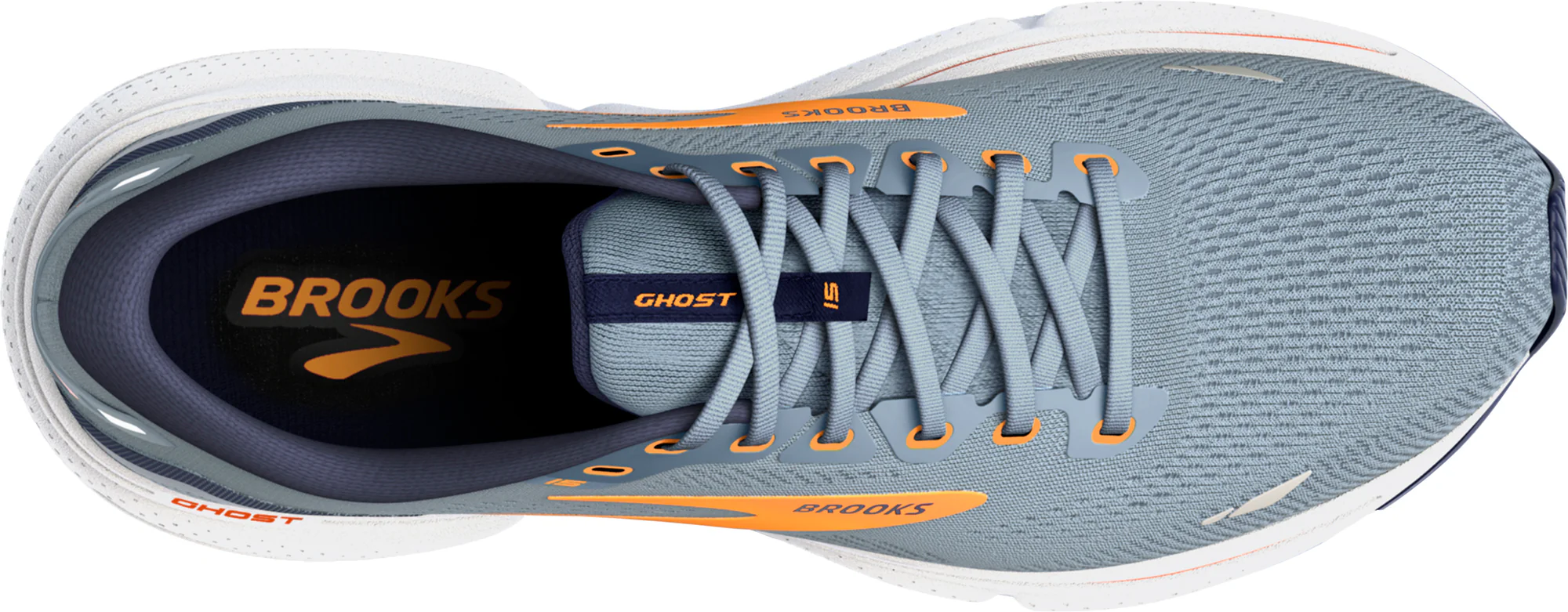 Brooks Ghost 15 Mens Running Shoes - Grey - Image 4