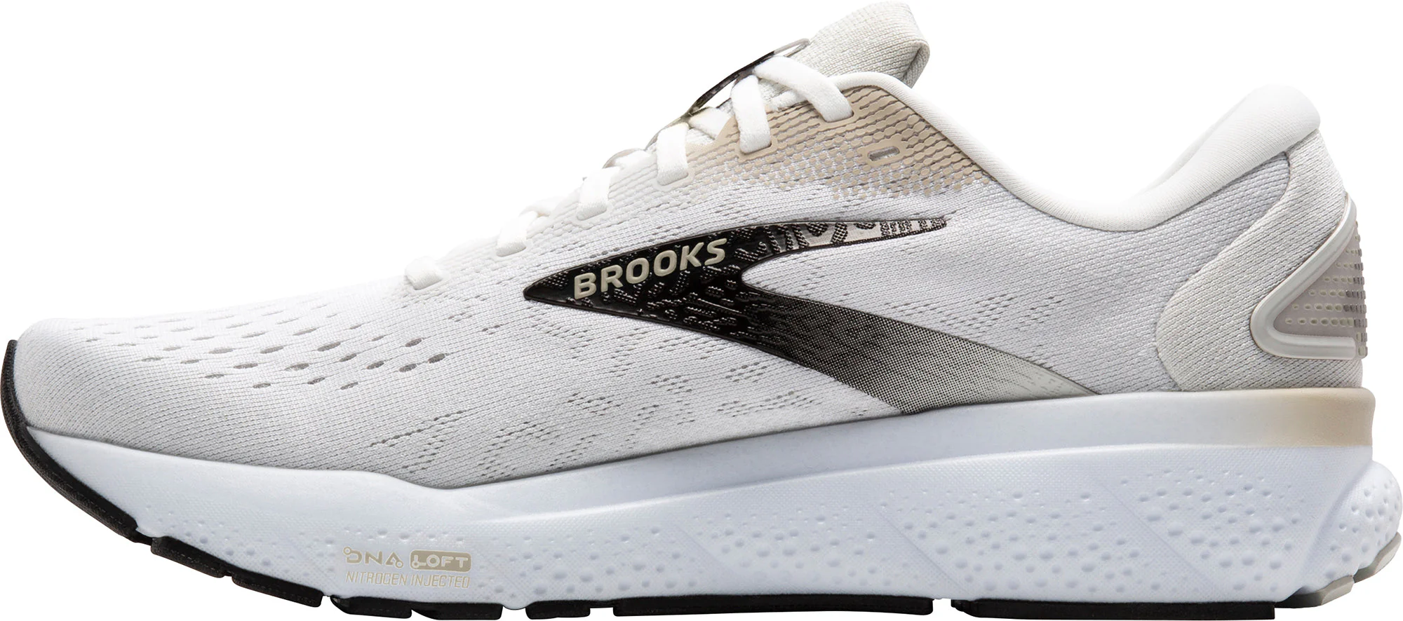 Brooks Ghost 16 Mens Running Shoes - White - Image 3