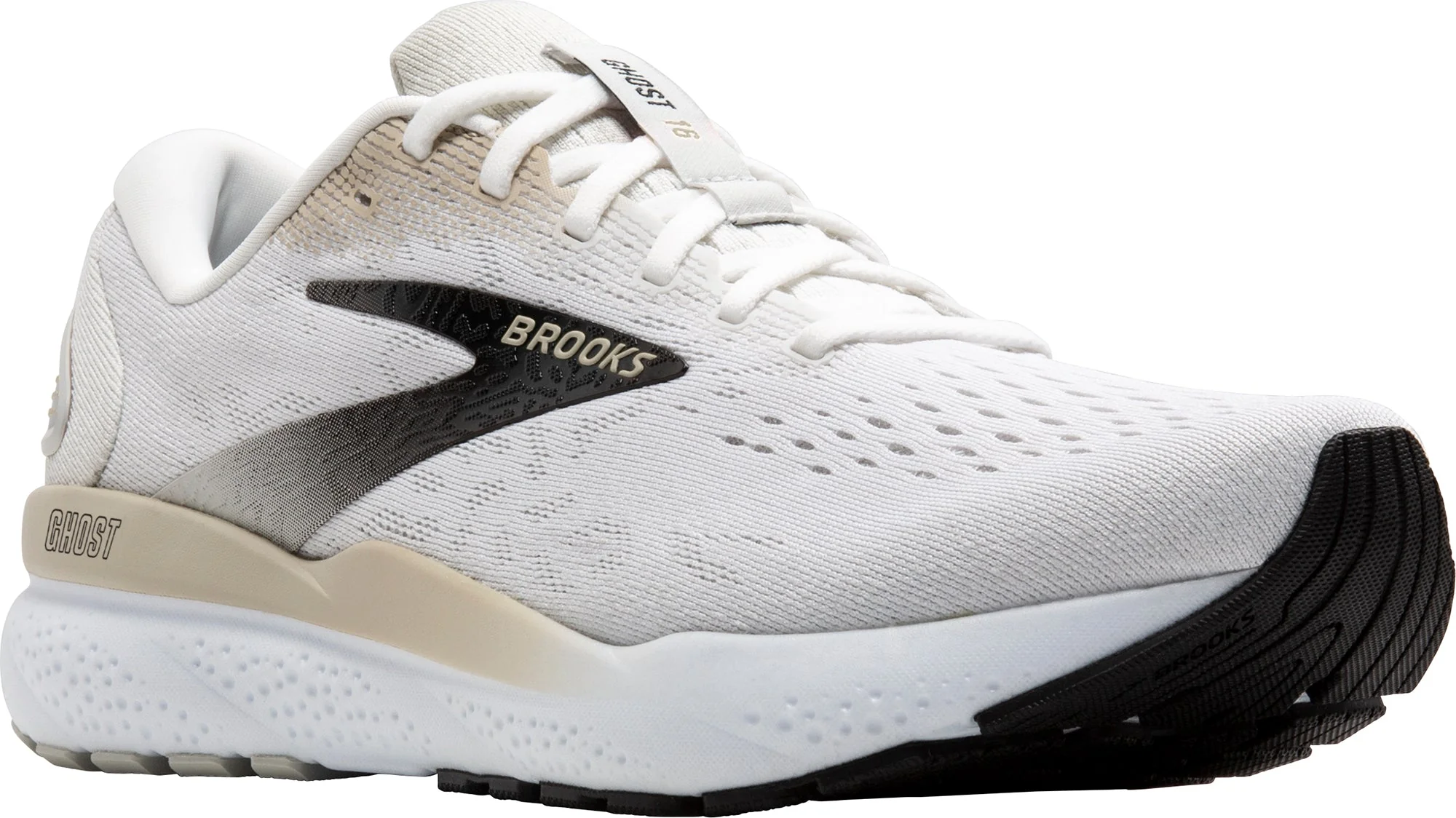 Brooks Ghost 16 Mens Running Shoes - White - Image 6