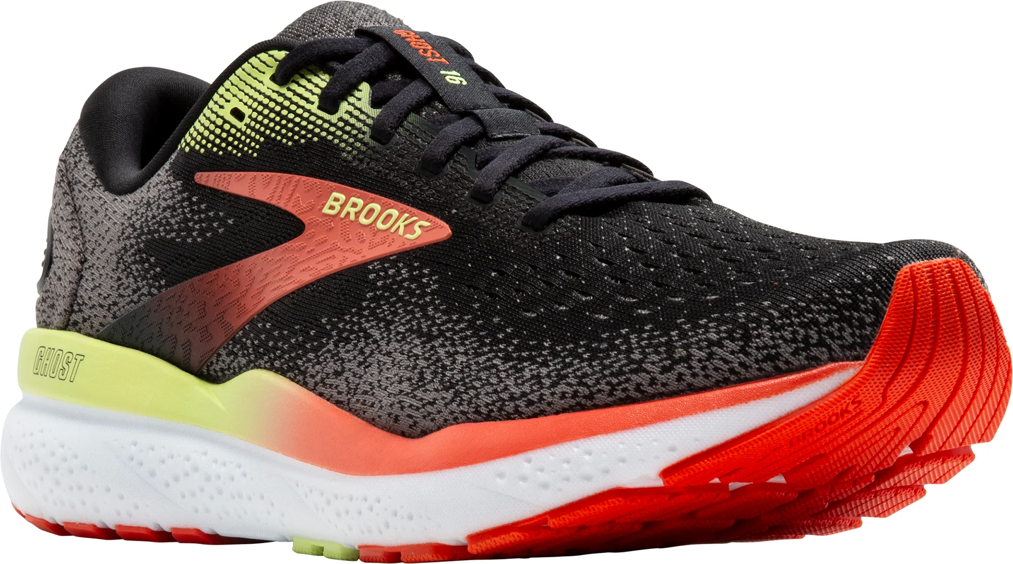 Brooks Ghost 16 WIDE FIT (2E) Mens Running Shoes - Black - Image 6