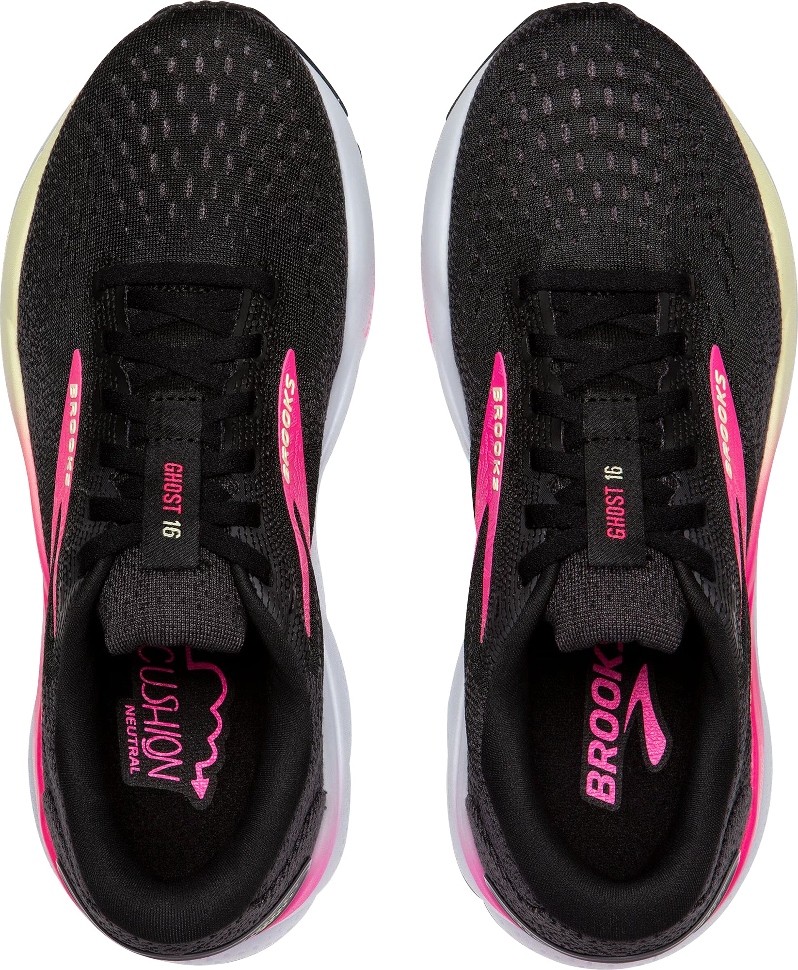 Brooks Ghost 16 WIDE FIT Womens Running Shoes - Black - Image 4