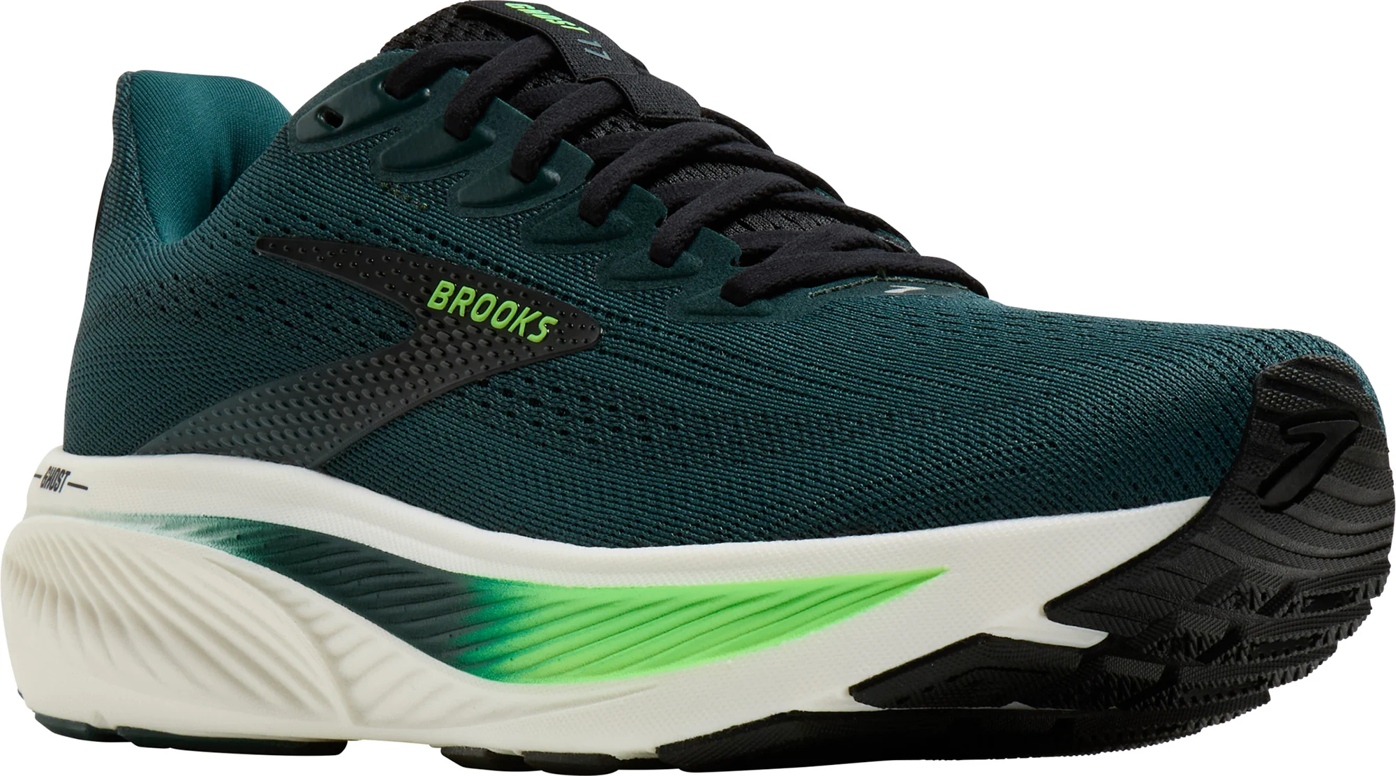 Brooks Ghost 17 Mens Running Shoes - Green - Image 6