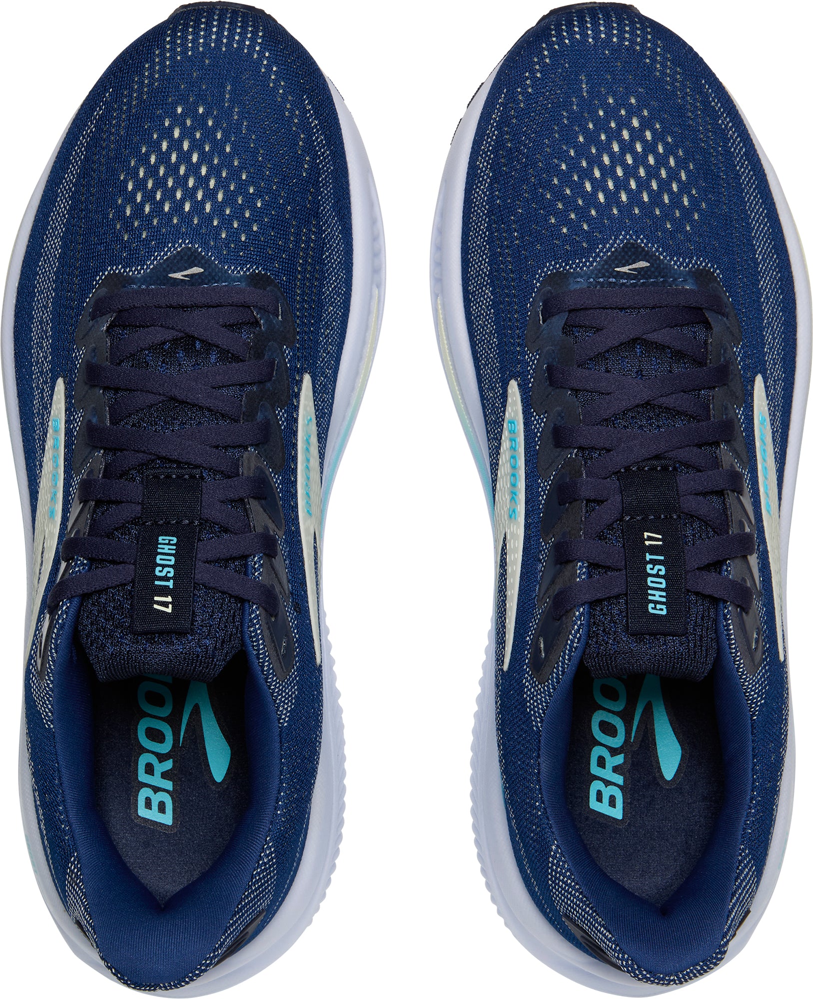 Brooks Ghost 17 WIDE FIT Womens Running Shoes - Blue - Image 4