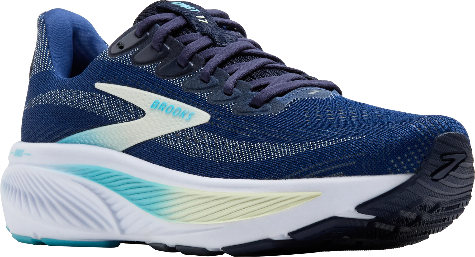 Brooks Ghost 17 WIDE FIT Womens Running Shoes - Blue - Image 6
