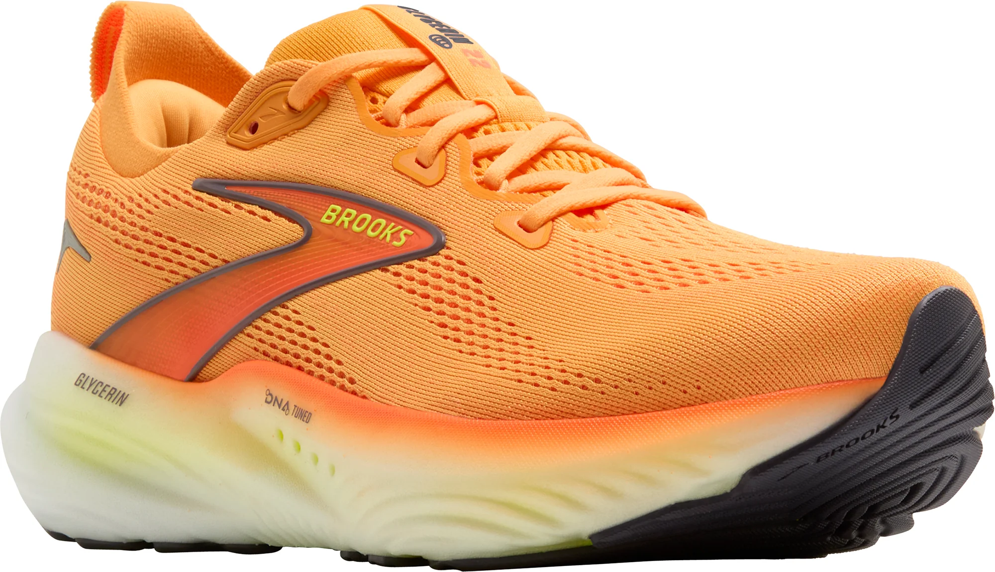 Brooks Glycerin 22 Mens Running Shoes - Orange - Image 6