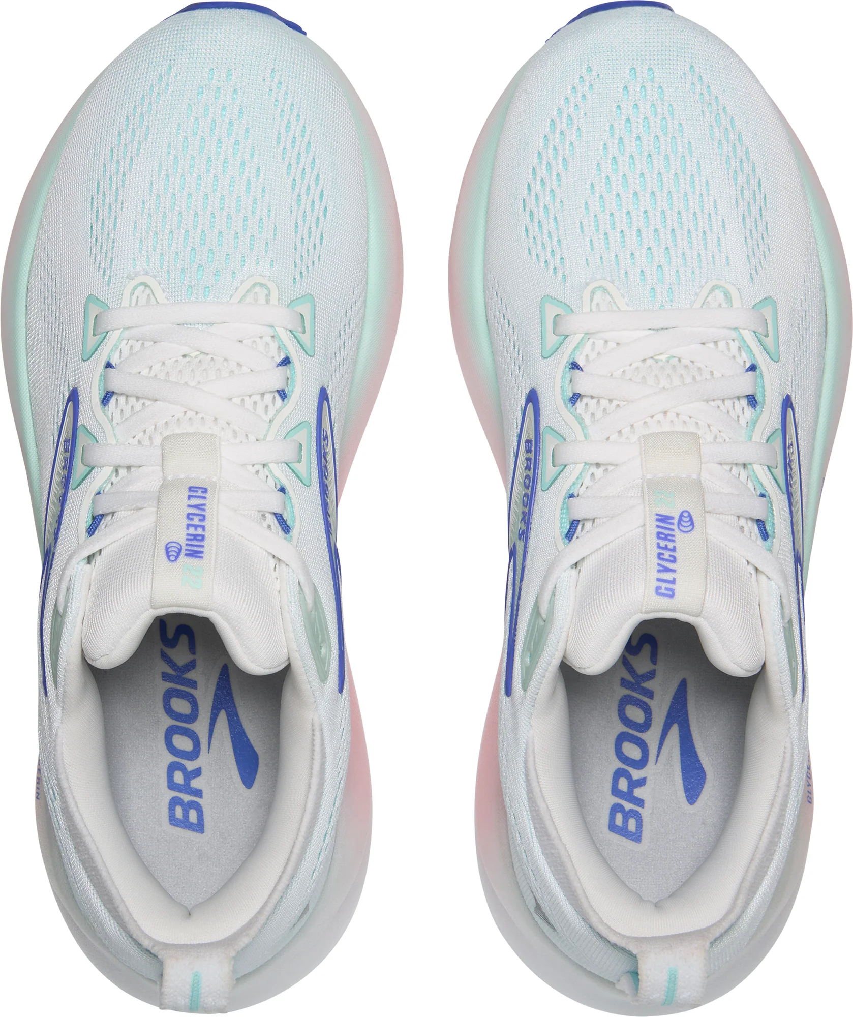 Brooks Glycerin 22 WIDE FIT Womens Running Shoes - White - Image 4