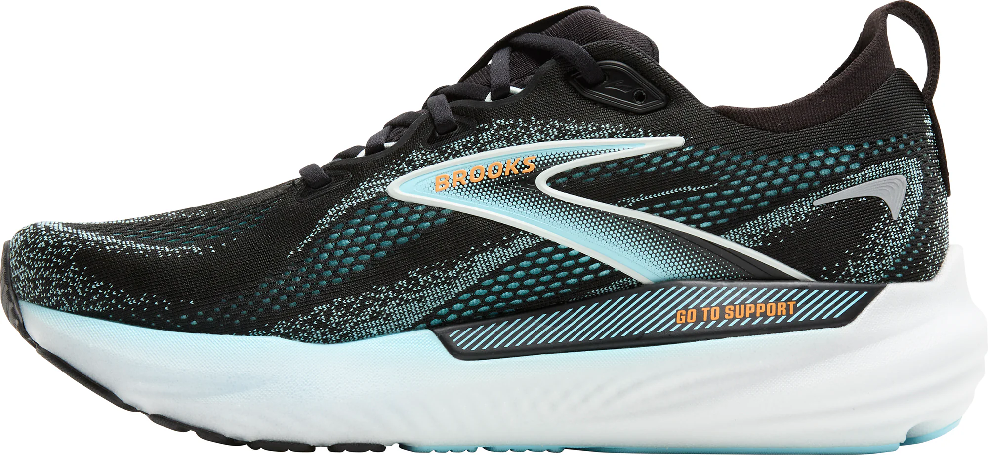 Brooks Glycerin GTS 22 Mens Running Shoes - Black - Image 3